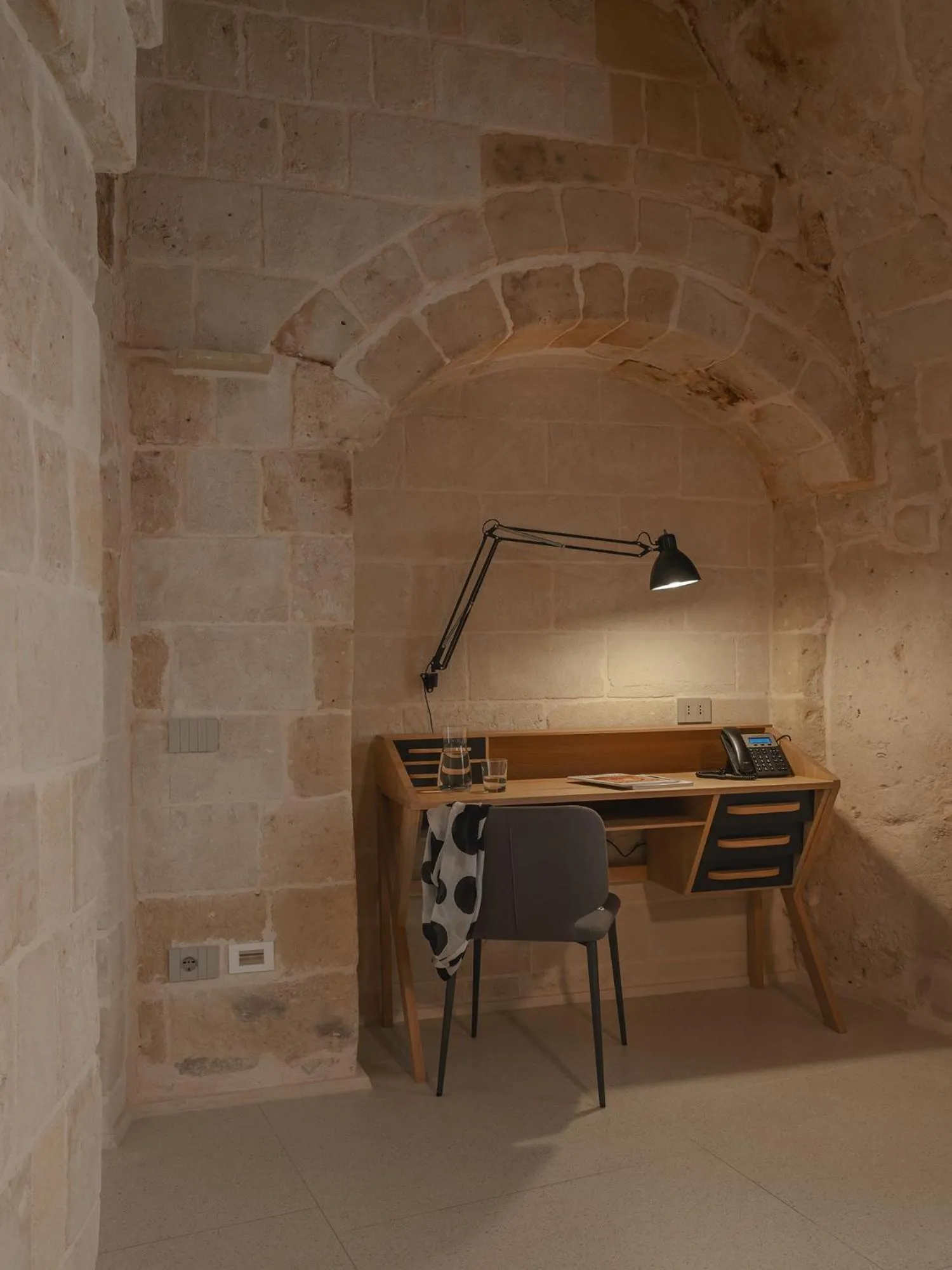 Seating area in Palazzo Degli Abati