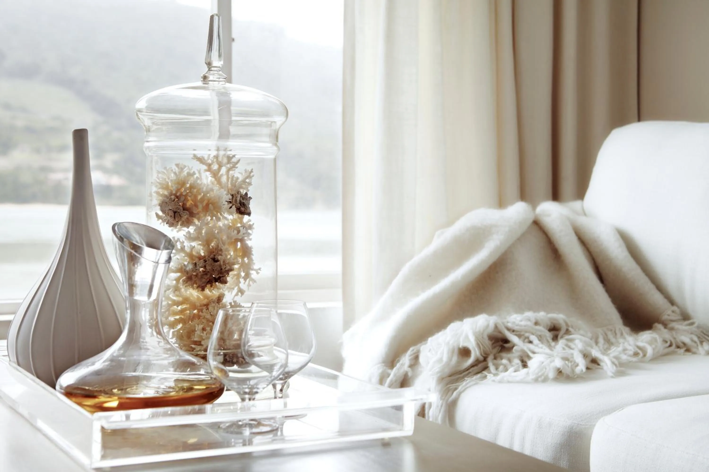 Living room in Leisure Isle Lodge