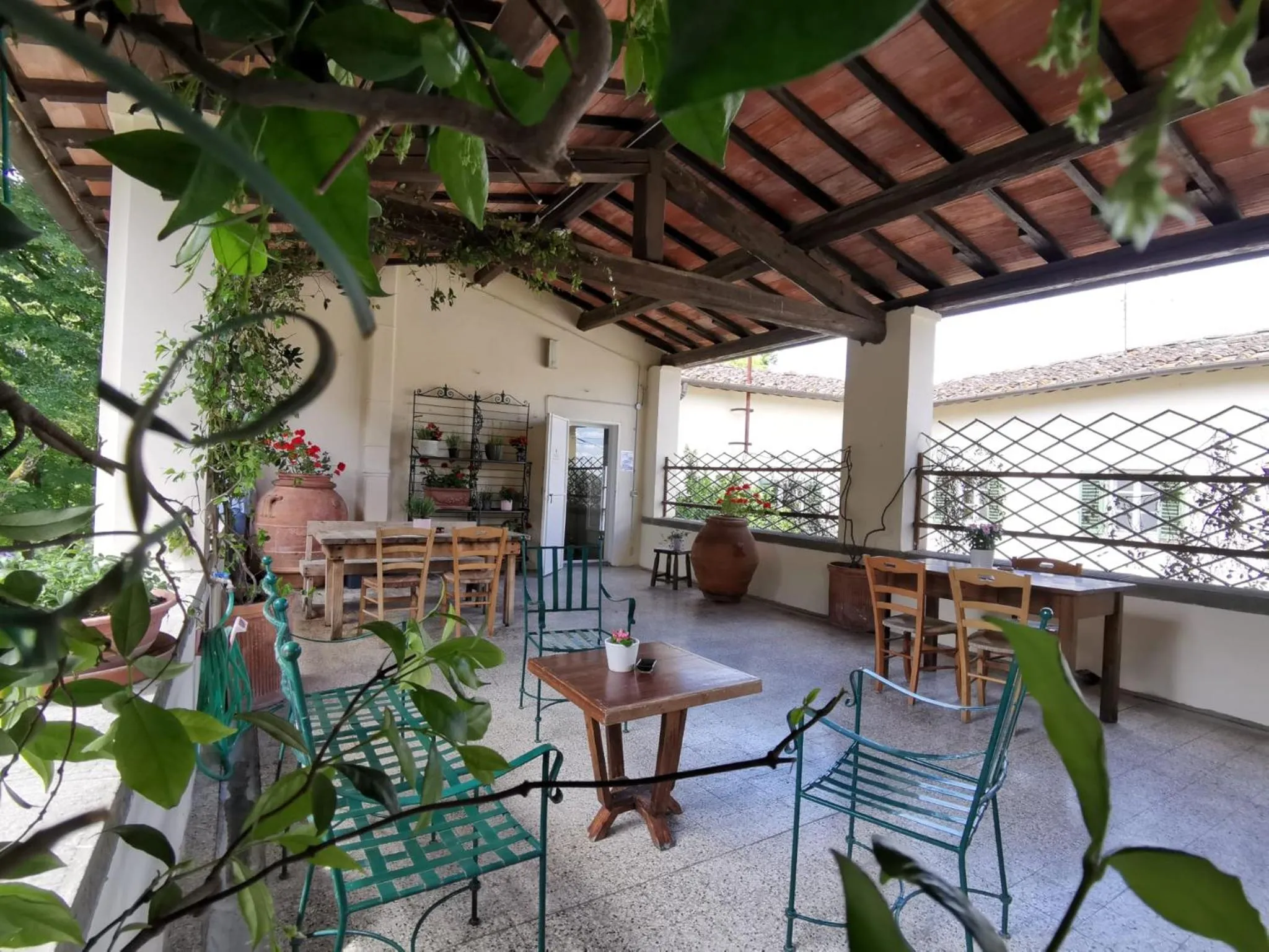 Balcony/Terrace in Agriturismo La Fattoria di Capezzana