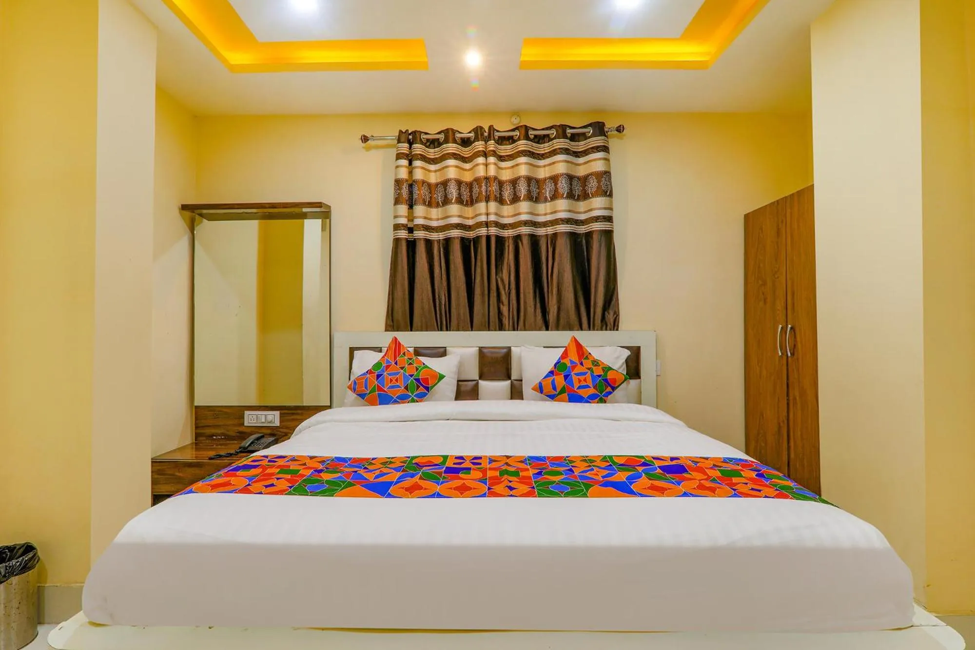 Bed in FabHotel Shree Galaxy
