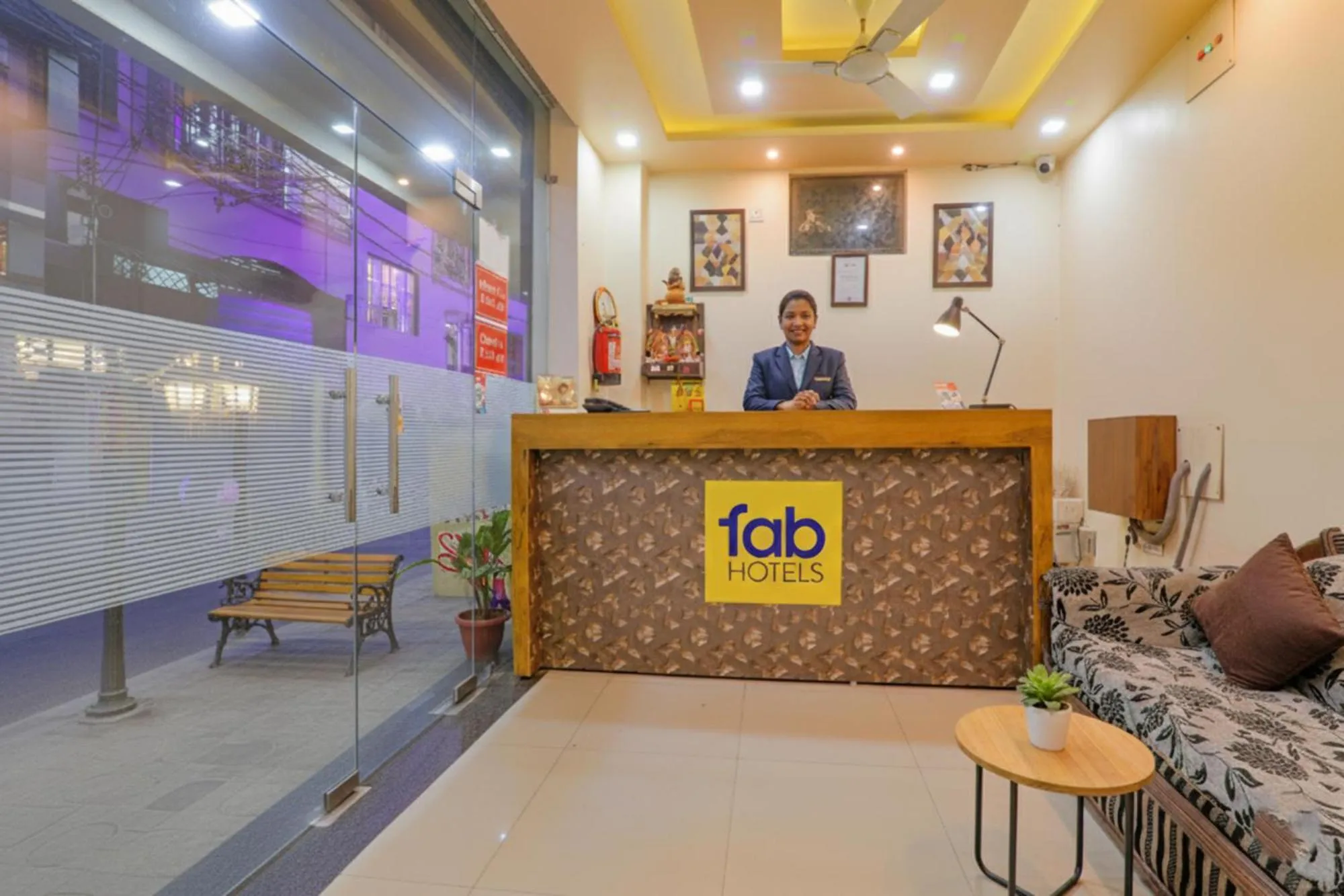Lobby or reception in FabHotel Shree Galaxy