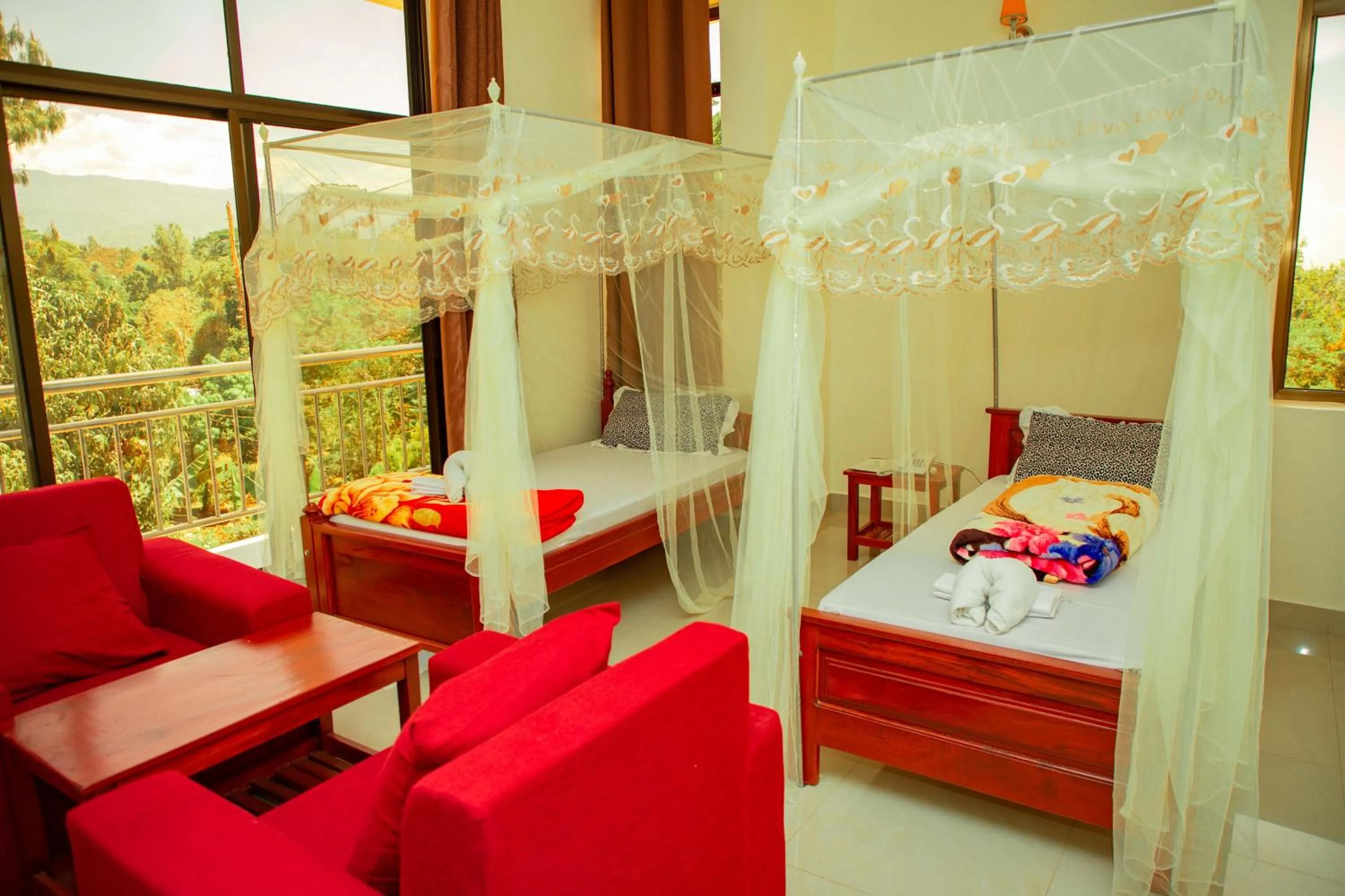 Bed in Kilimanjaro White House Hotel