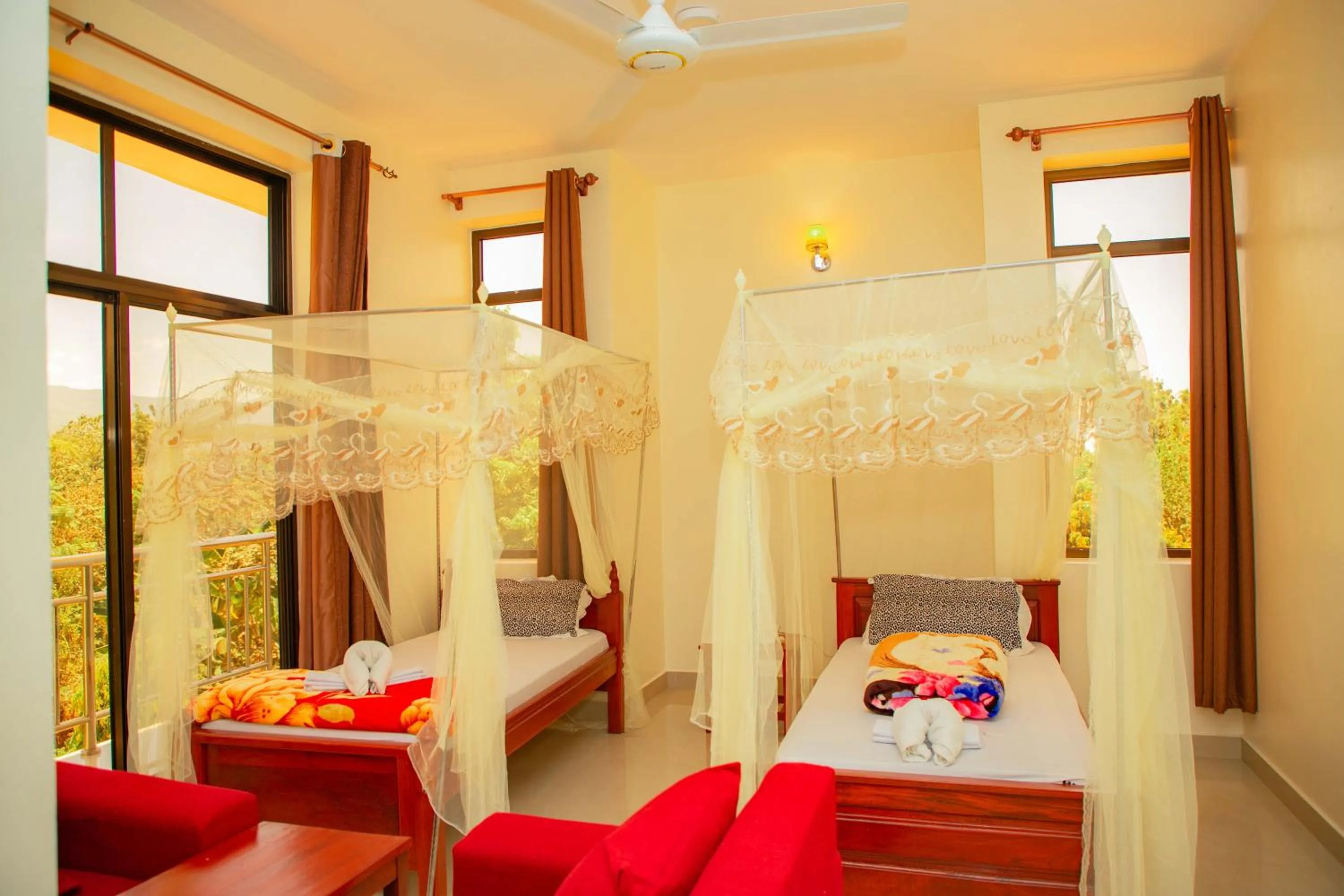 Bed in Kilimanjaro White House Hotel