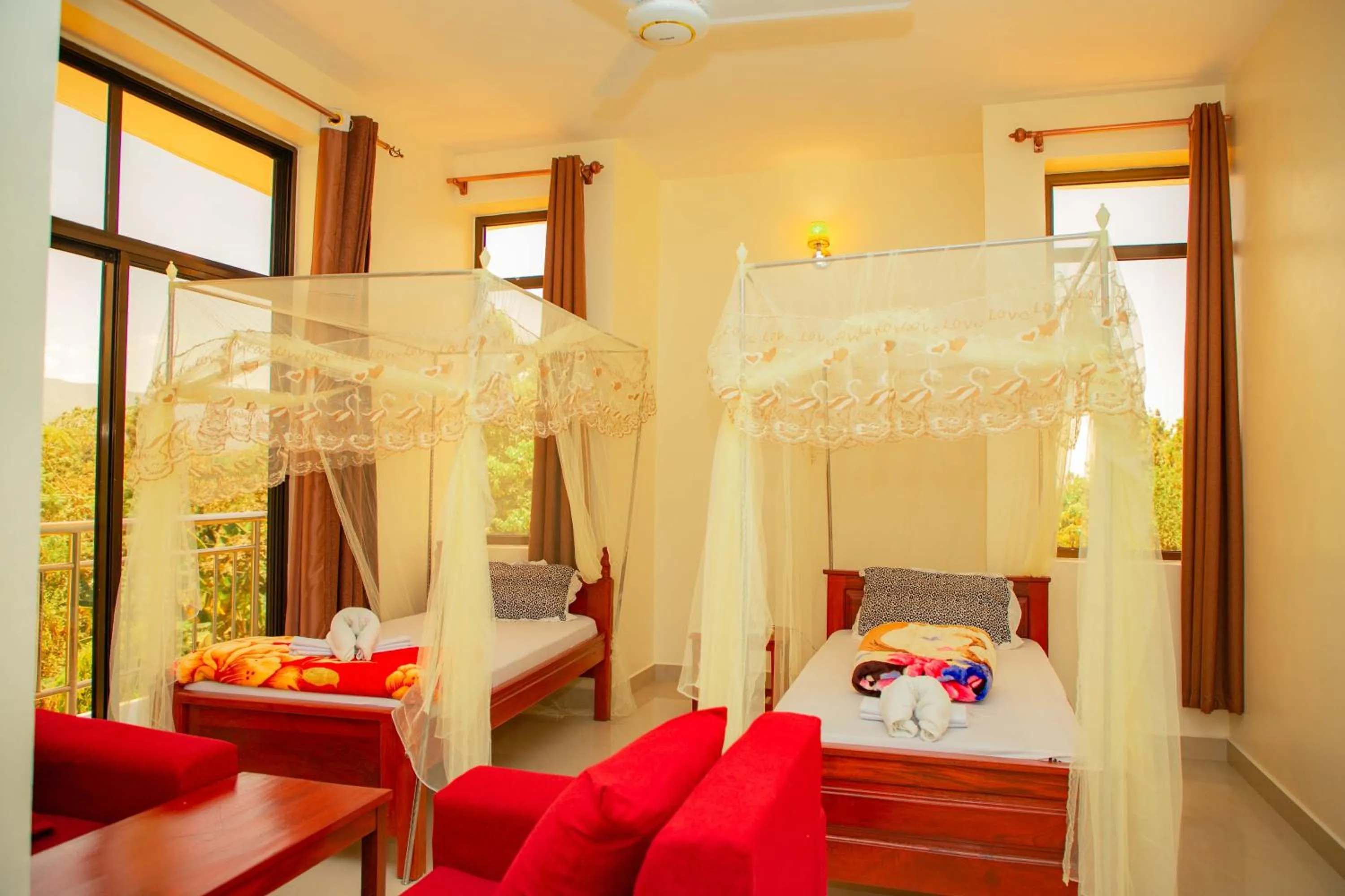 Bed in Kilimanjaro White House Hotel