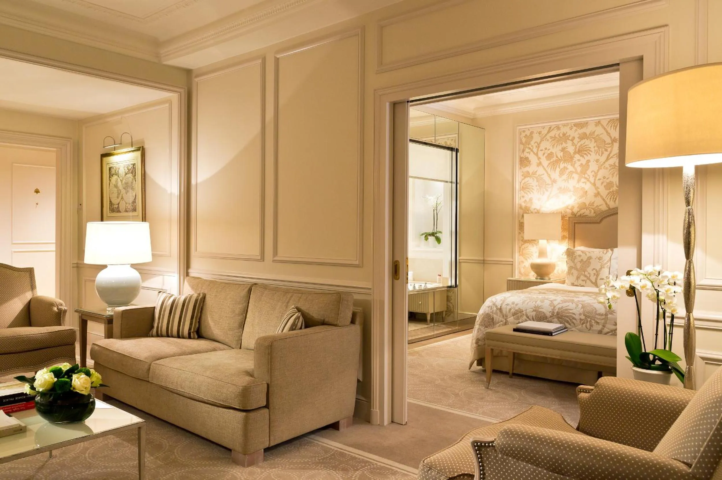 Bed in Beau-Rivage Palace