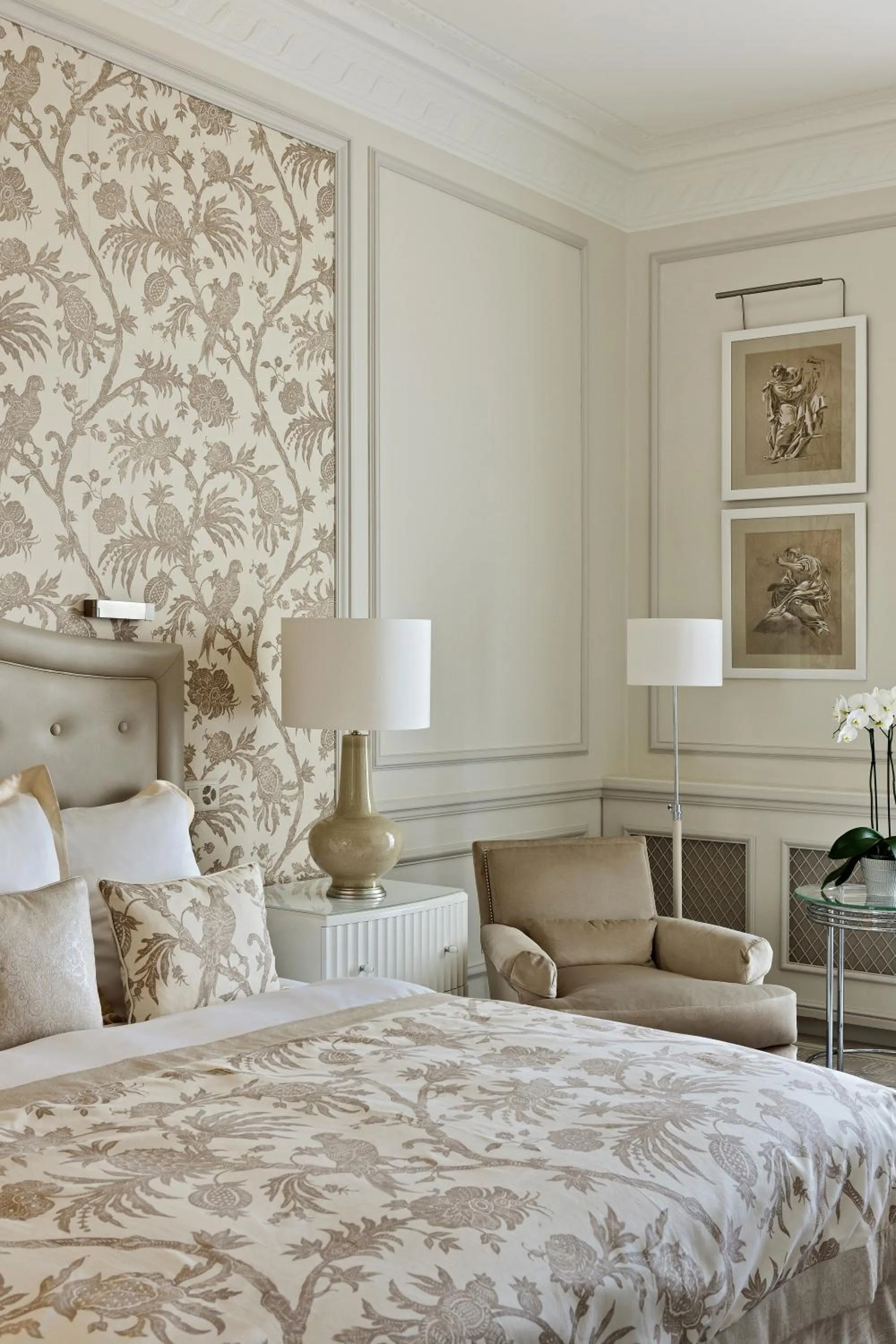 Bedroom, Bed in Beau-Rivage Palace