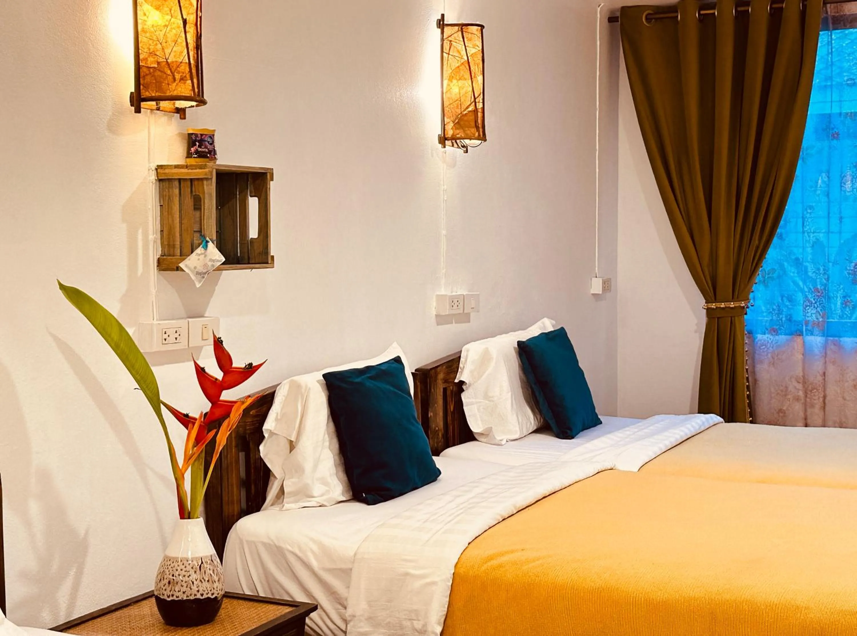 Bed in Dream Garden Villa Hotel Night Bazaar ChiangMai