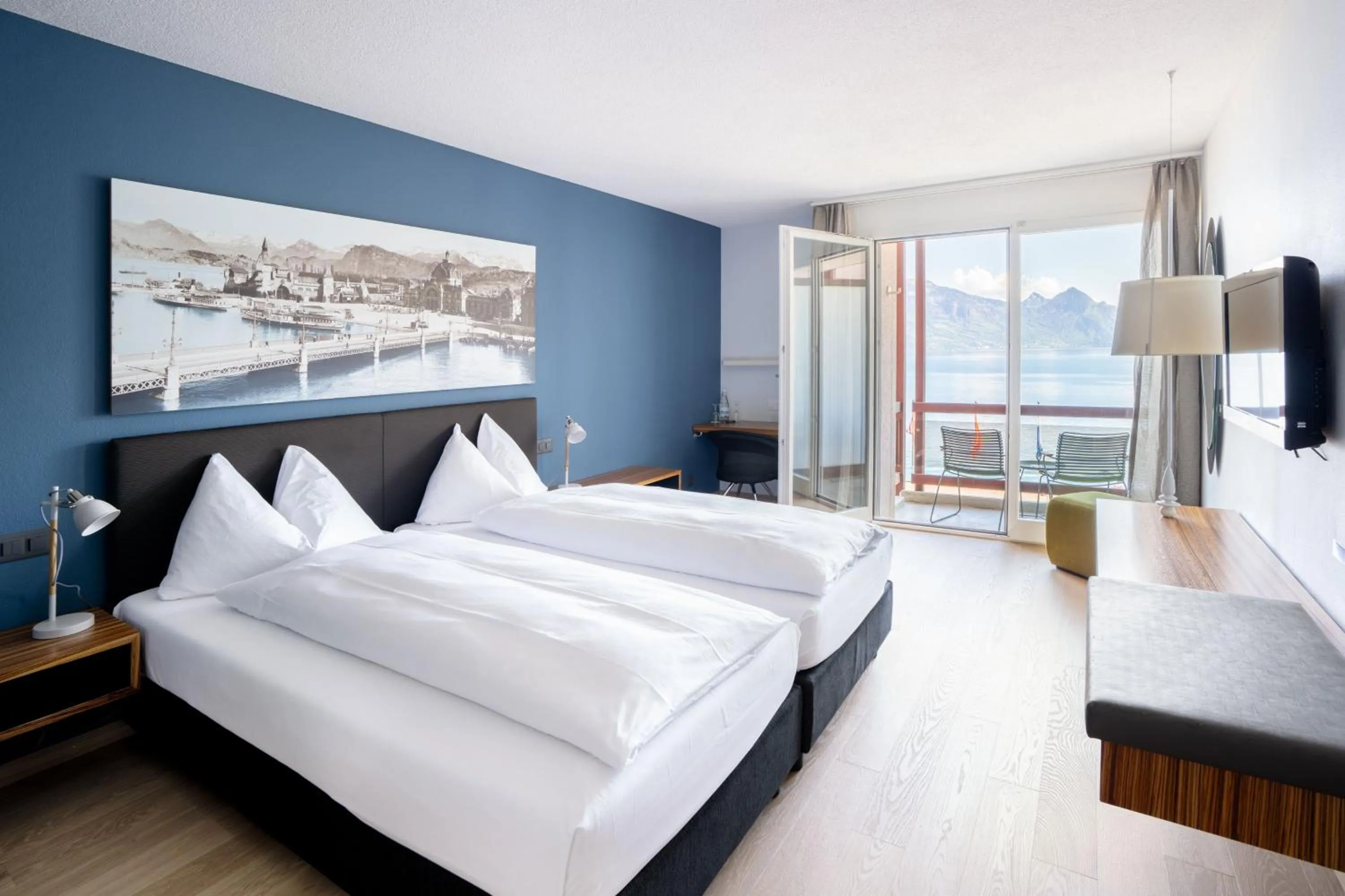 Bed in Seehotel Kastanienbaum