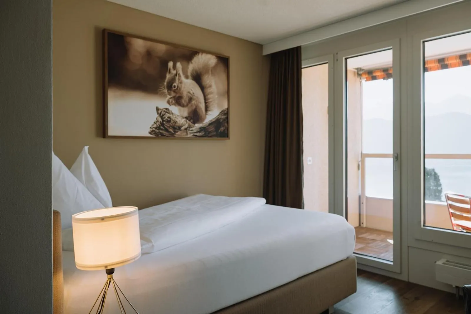 Bed in Alpenblick Weggis - Panorama & Alpen Chic Hotel