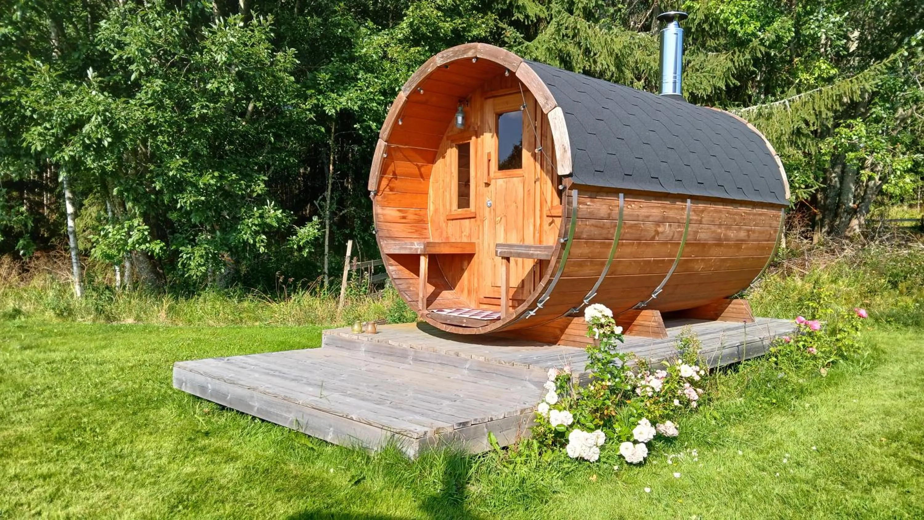 Garden in B&B Klarälvsbanan