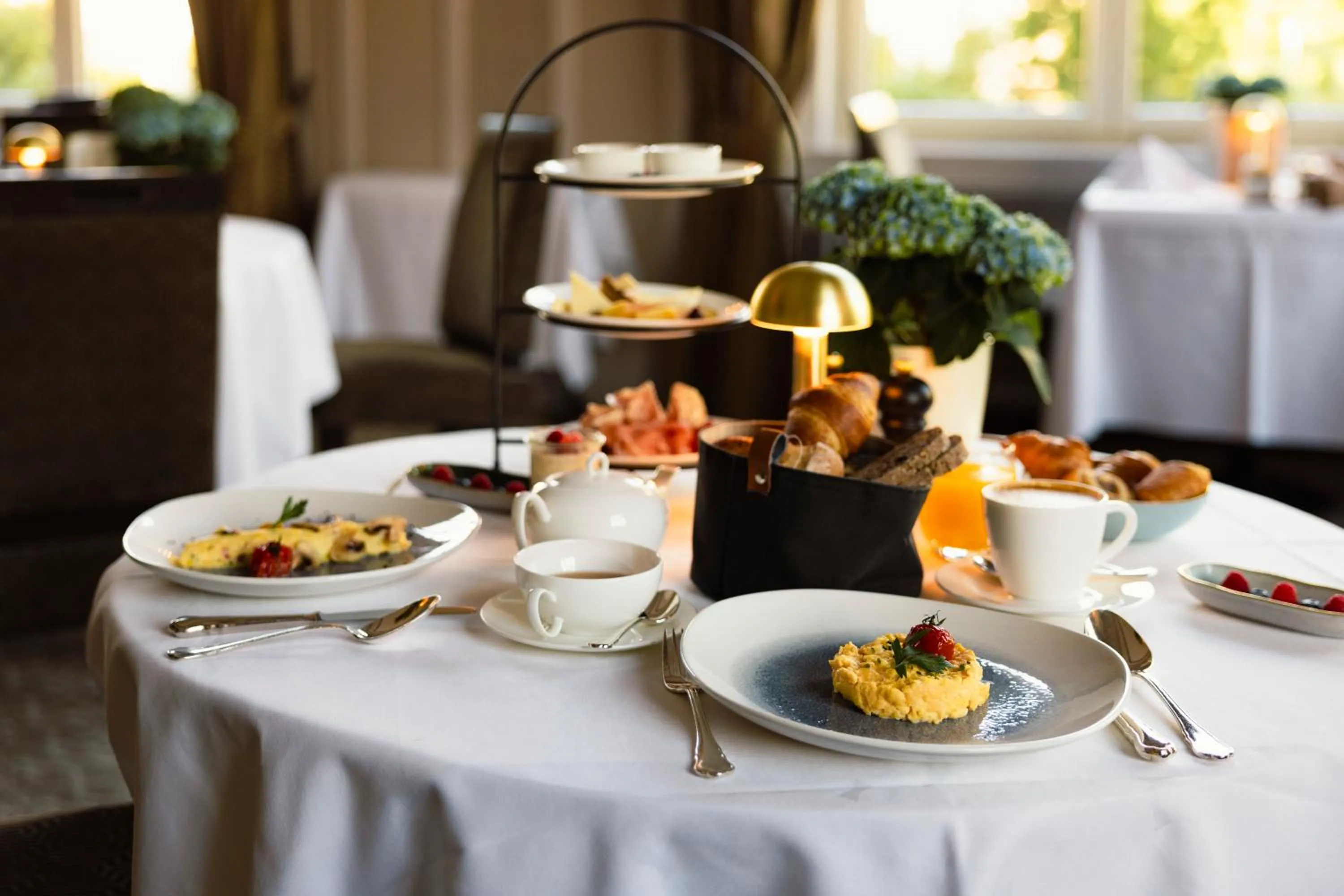 Breakfast in Cresta Palace Celerina St Moritz Ski In and Ski Out