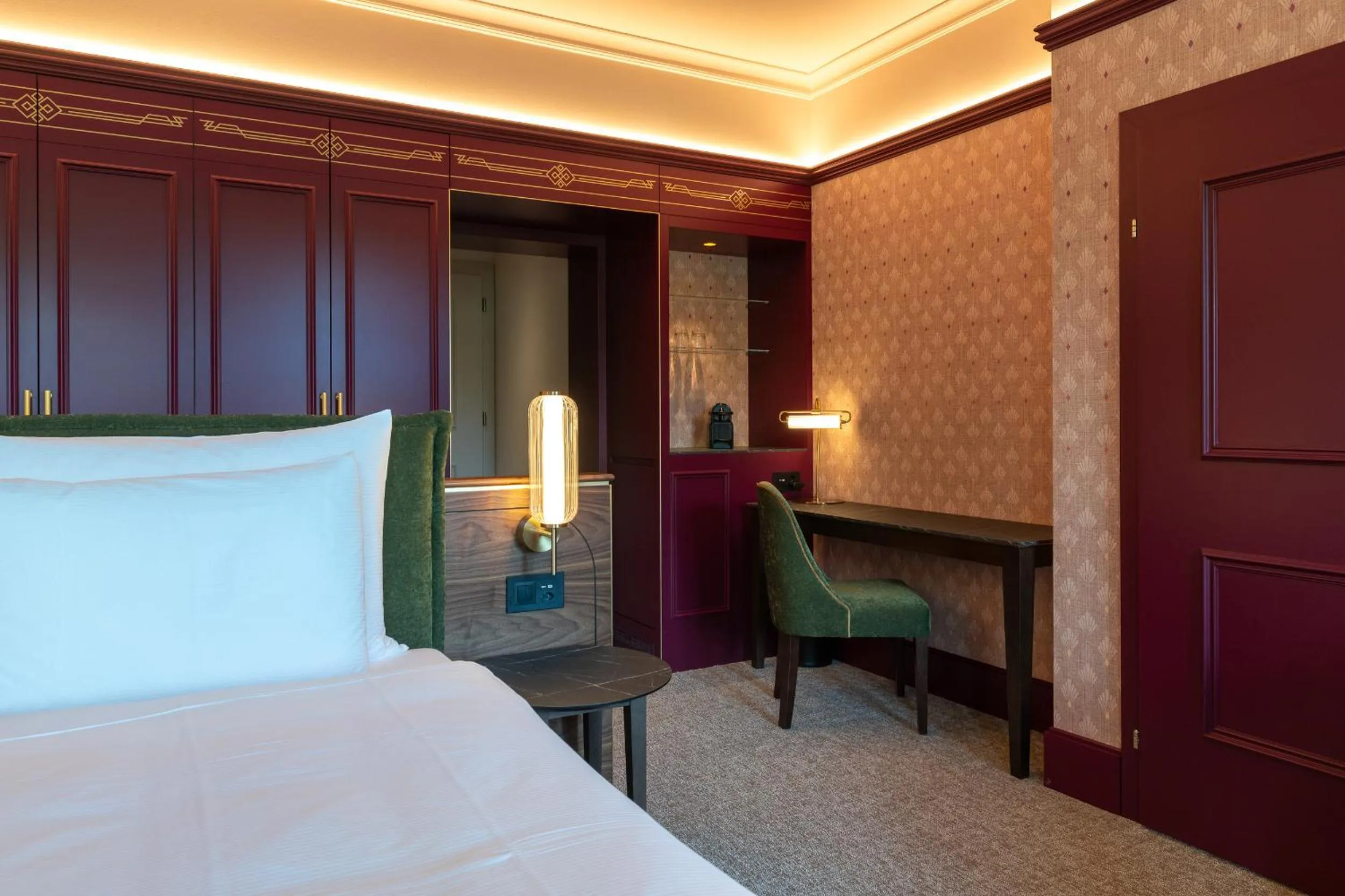 Photo of the whole room, Bed in Cresta Palace Celerina St Moritz Ski In and Ski Out