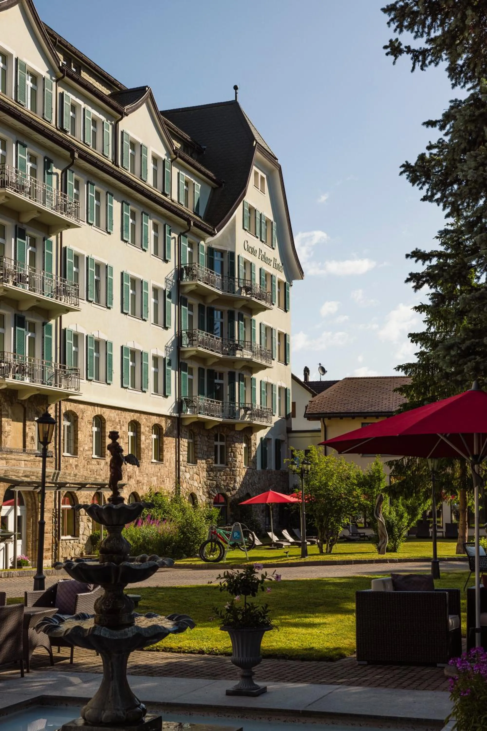 Property building in Cresta Palace Celerina St Moritz Ski In and Ski Out