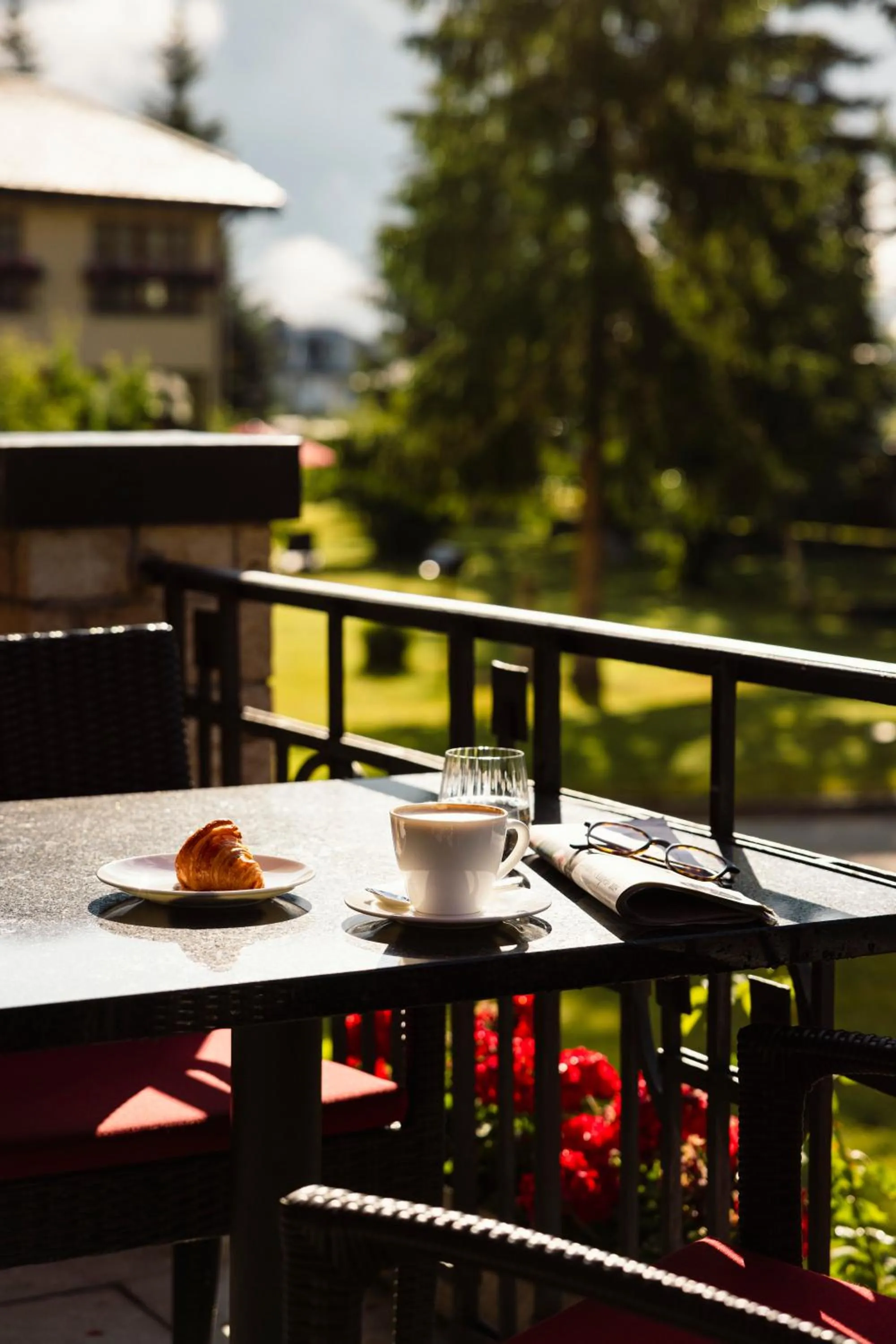 Food and drinks in Cresta Palace Celerina St Moritz Ski In and Ski Out