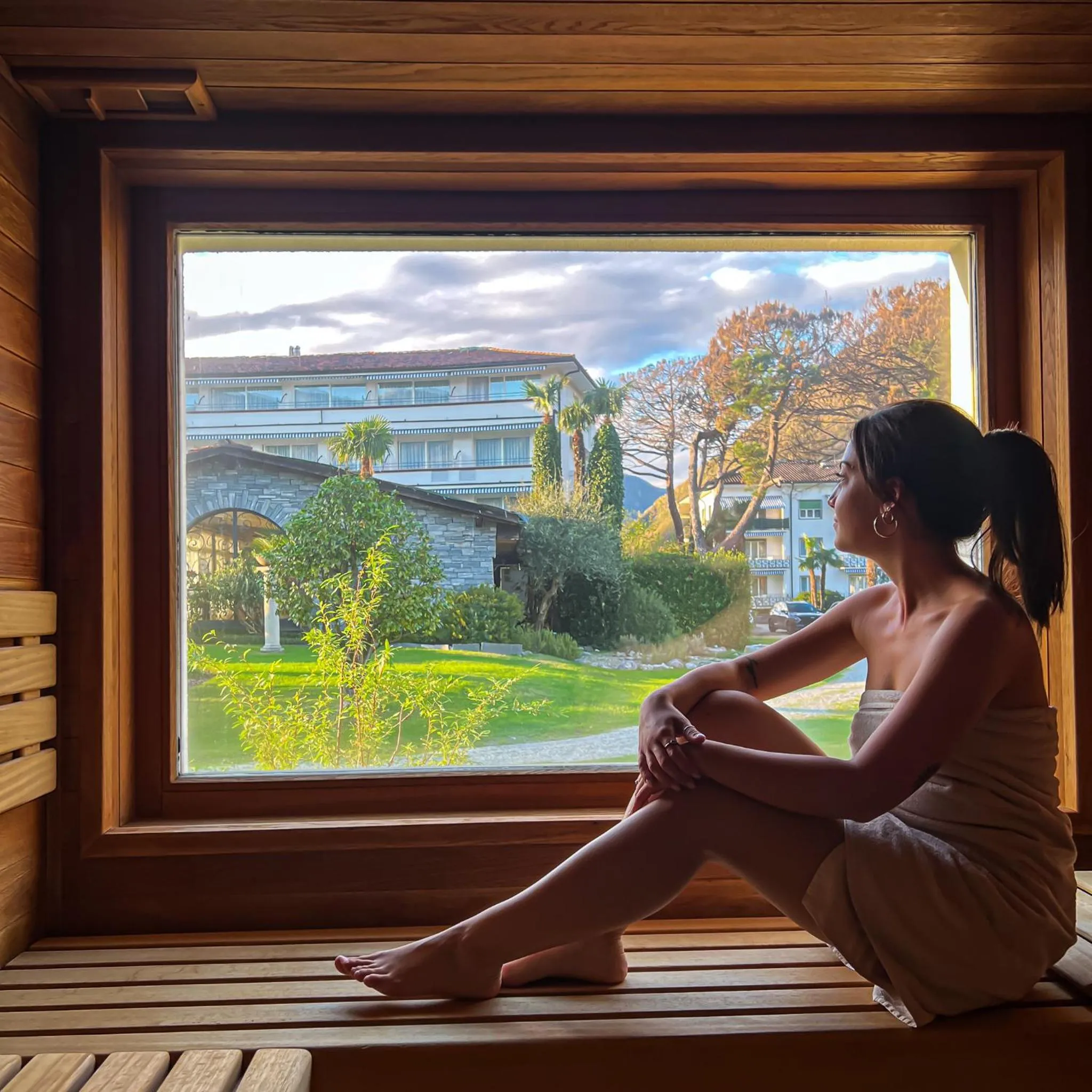 Sauna in Parkhotel Delta, Wellbeing Resort