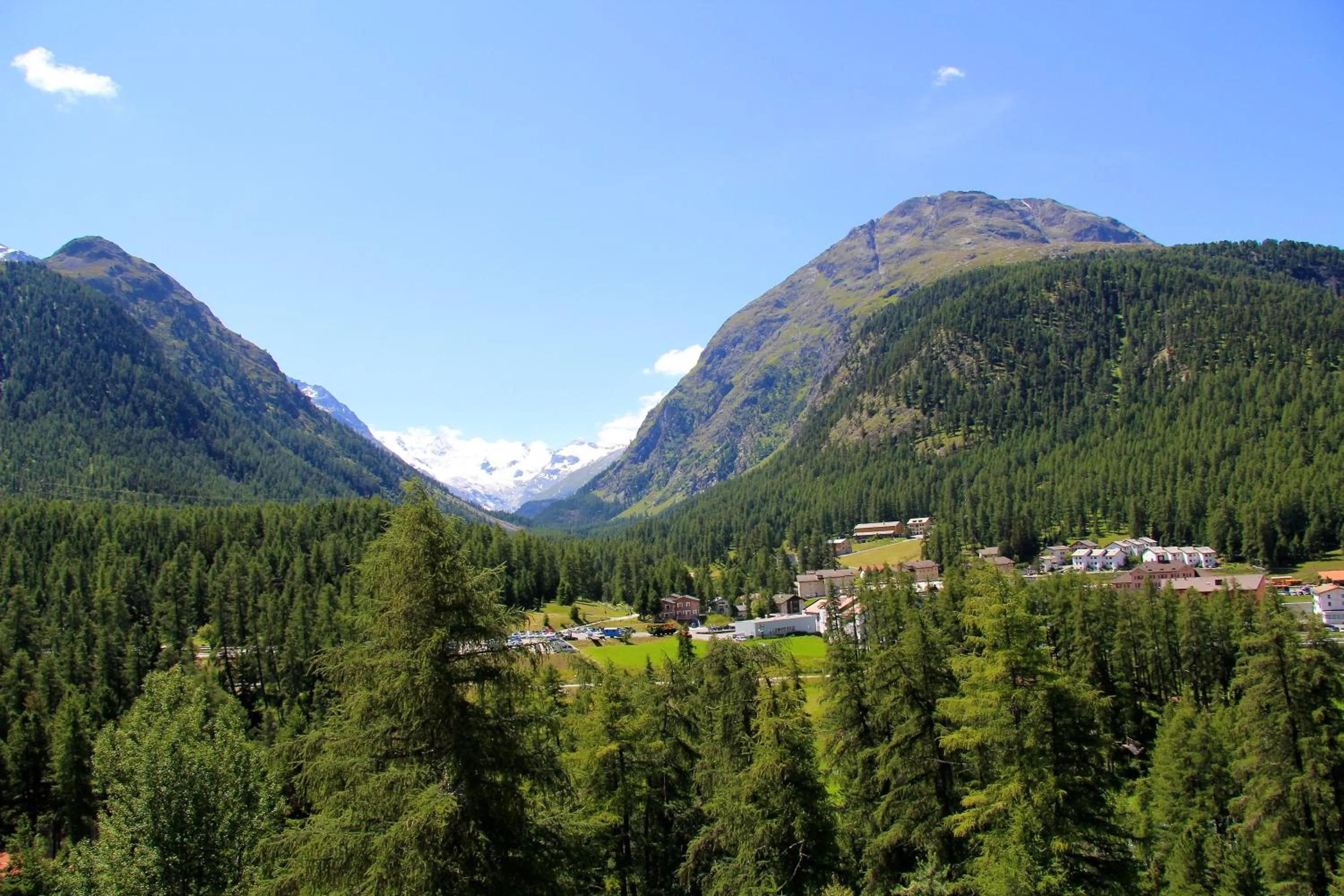 Mountain view in Hotel Saratz Pontresina Mountain Resort & Spa