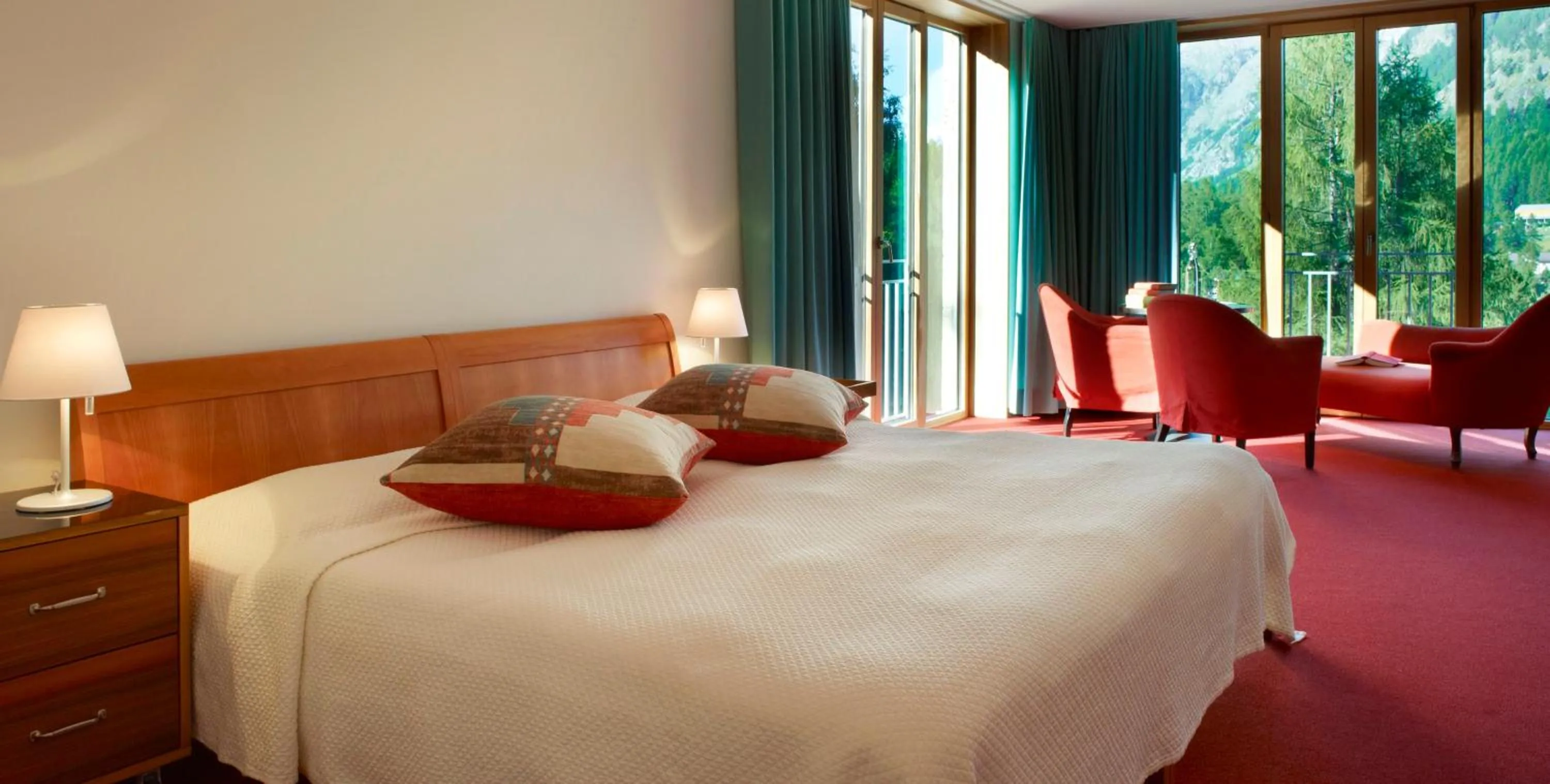 Photo of the whole room, Bed in Hotel Saratz Pontresina Mountain Resort & Spa