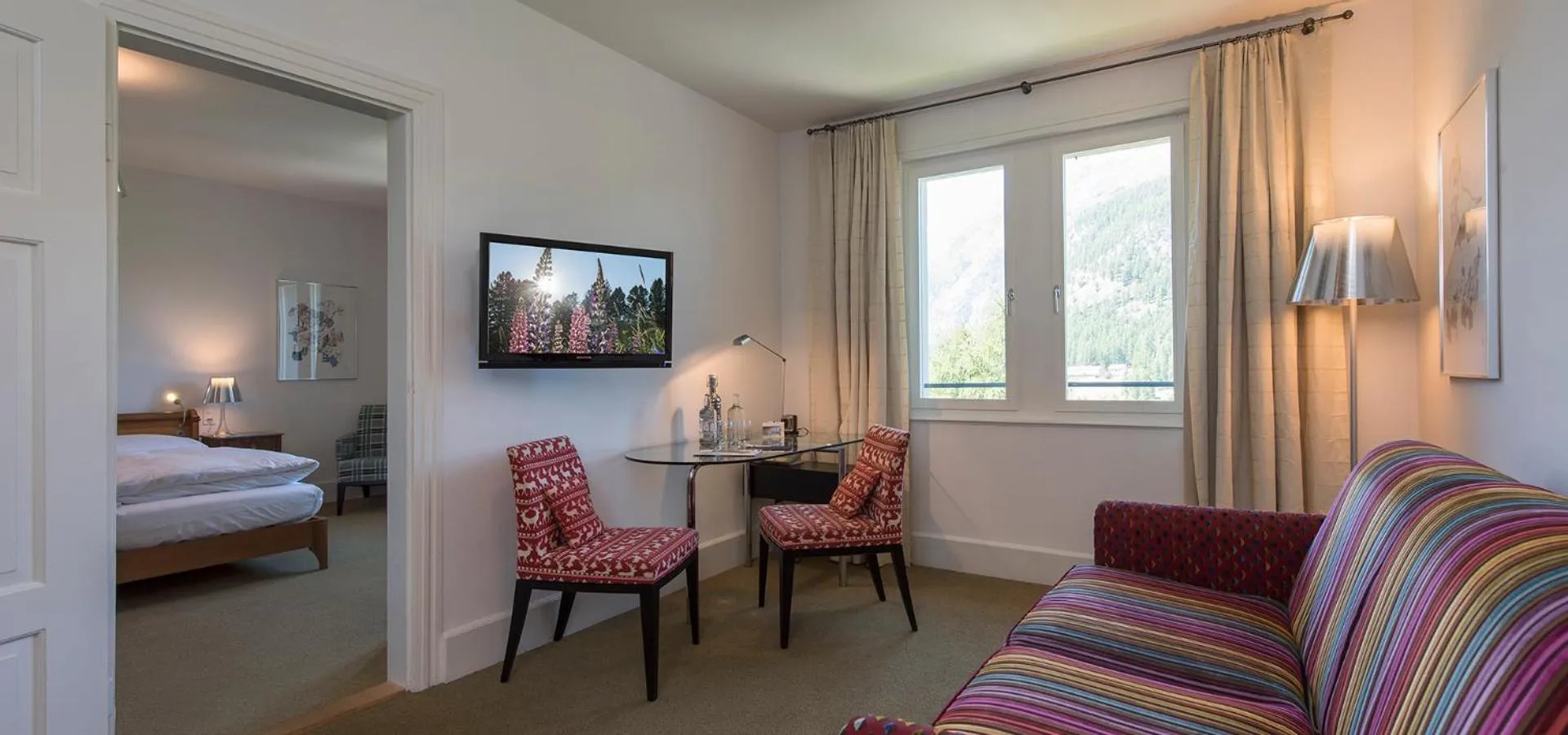 Photo of the whole room, Bed in Hotel Saratz Pontresina Mountain Resort & Spa