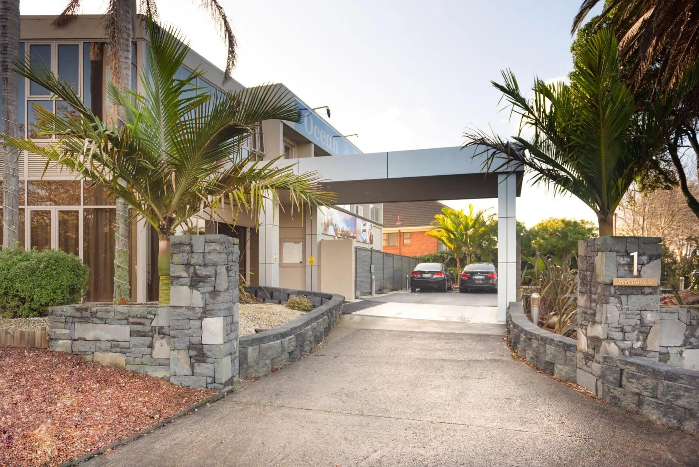 Facade/entrance in Ocean Breeze Hotel