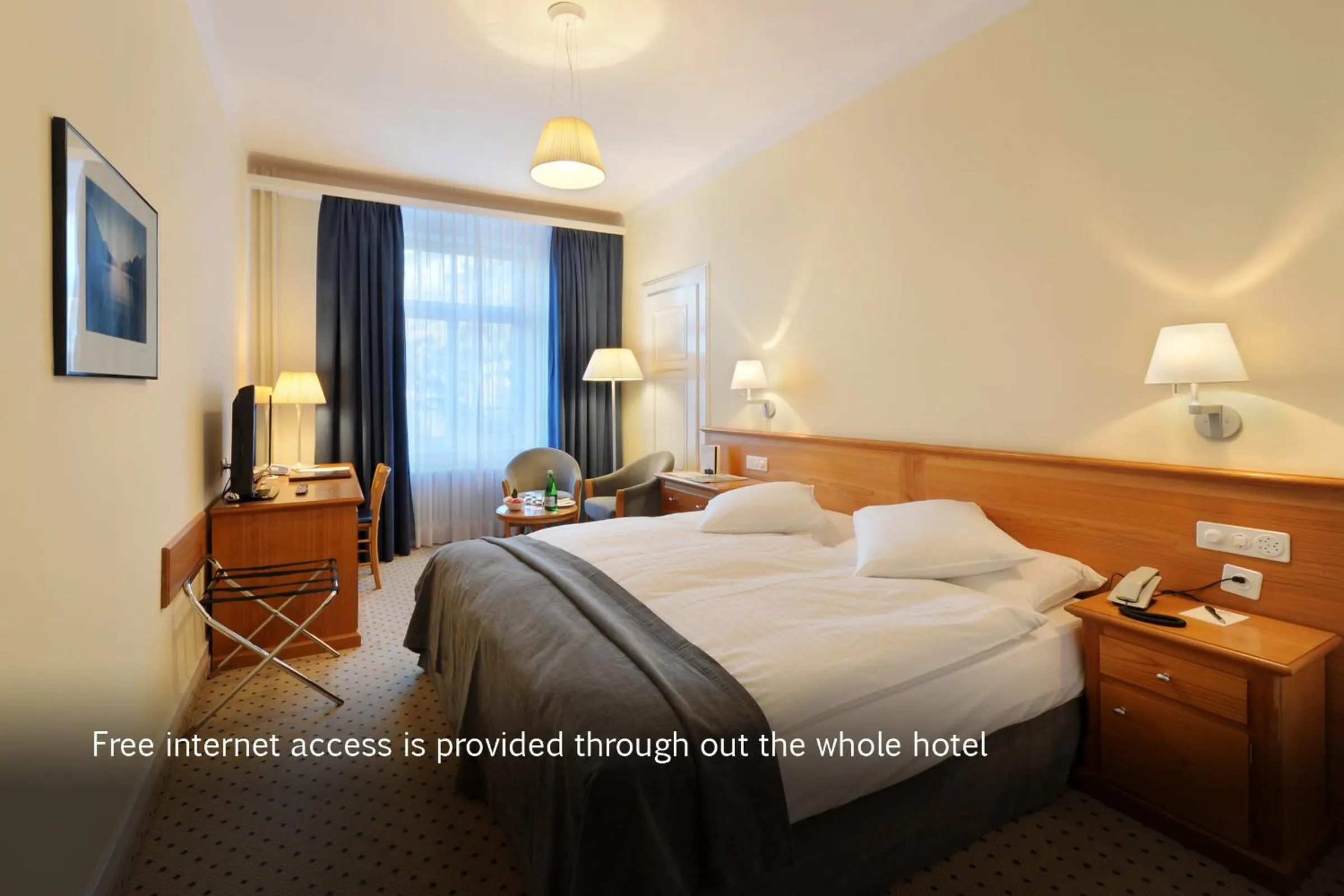 Photo of the whole room, Bed in Hotel Waldhaus Sils