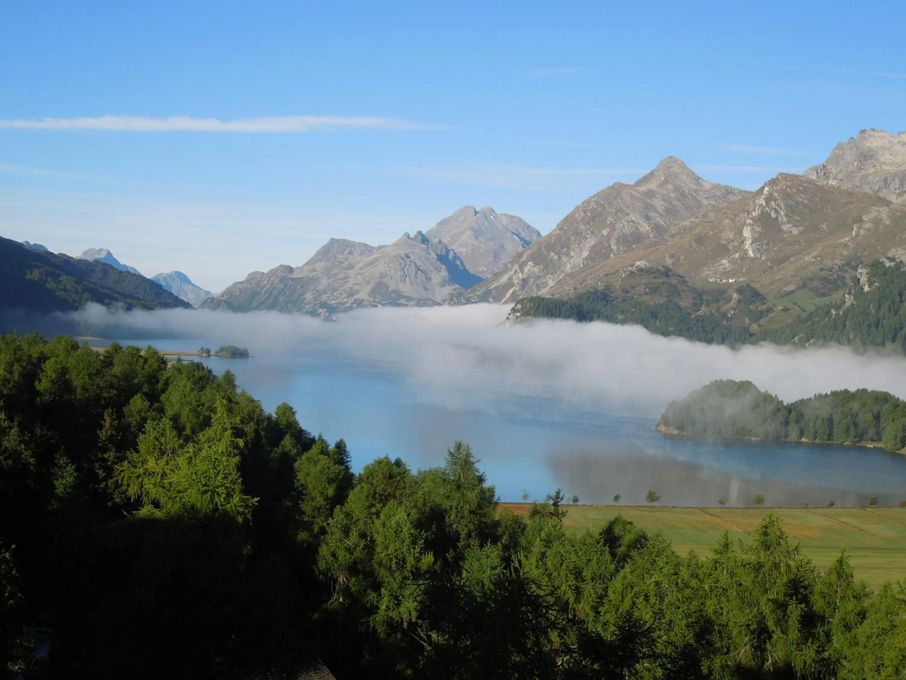 Mountain view in Hotel Waldhaus Sils