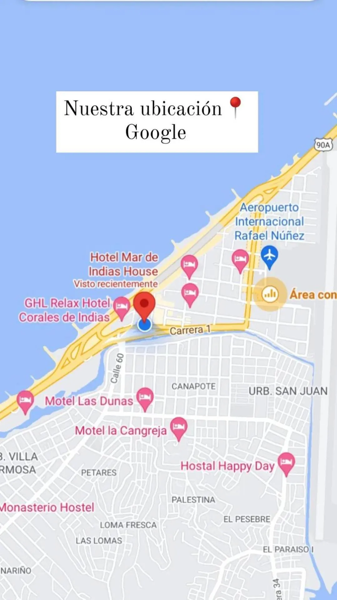 Location in Mar de Indias House