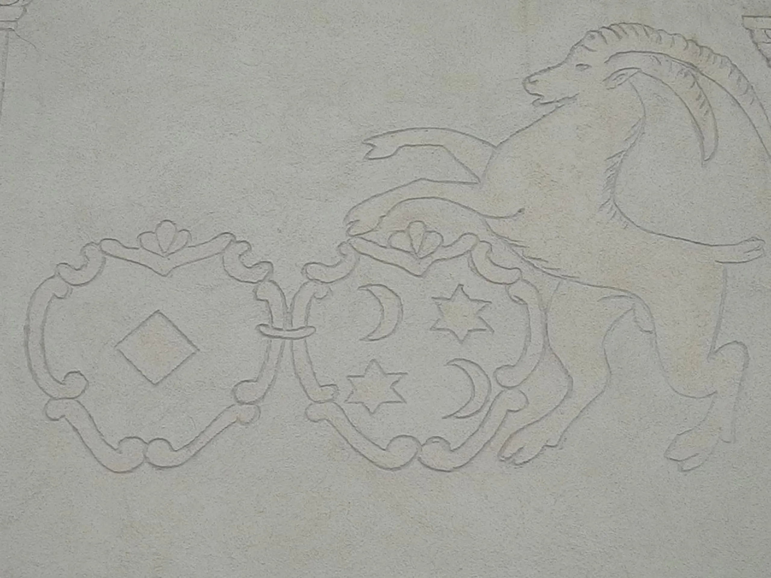 Decorative detail in Palazzo Mysanus Samedan