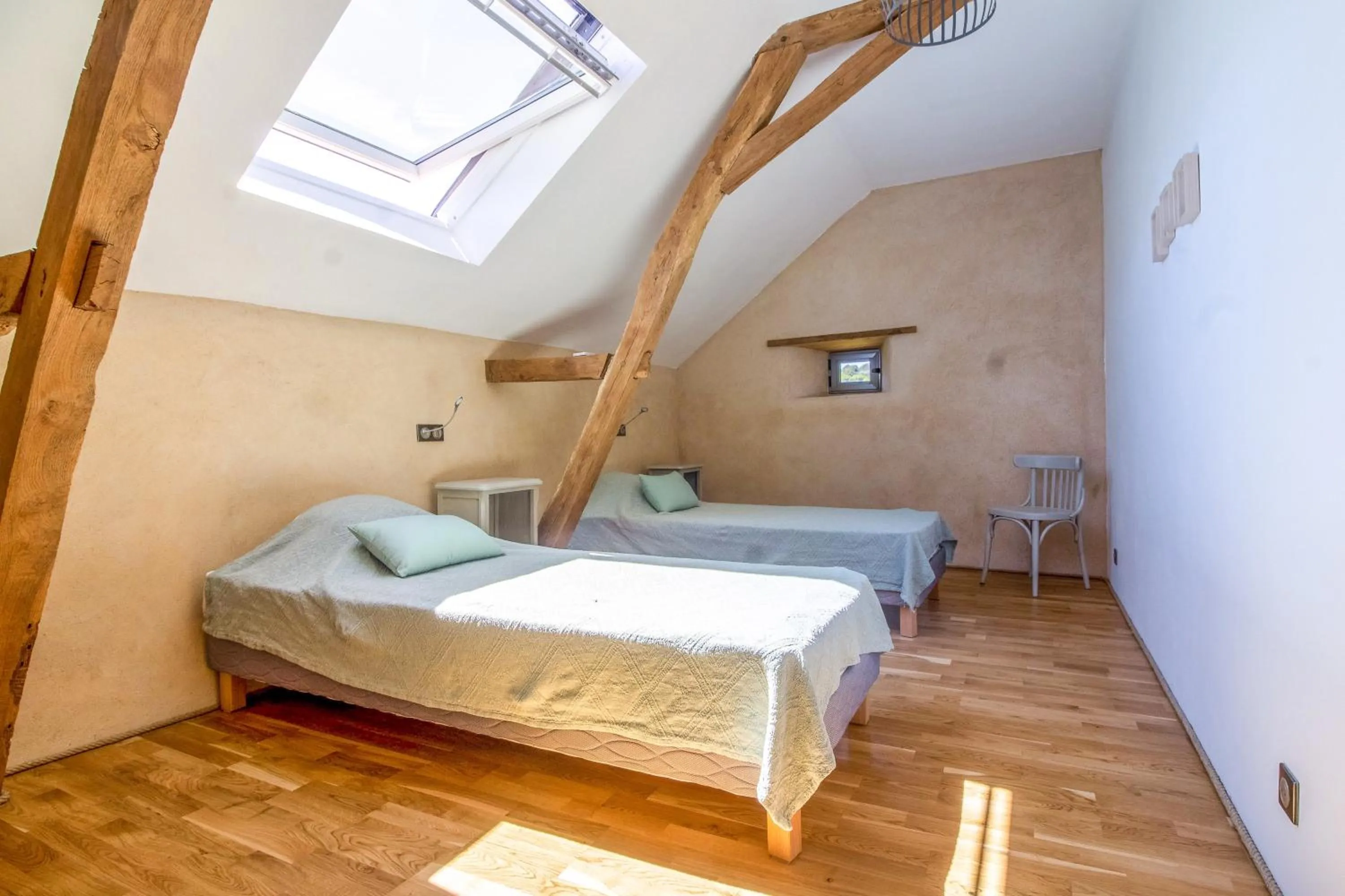 Bedroom, Bed in Ecogite Rural La Cle des Champs