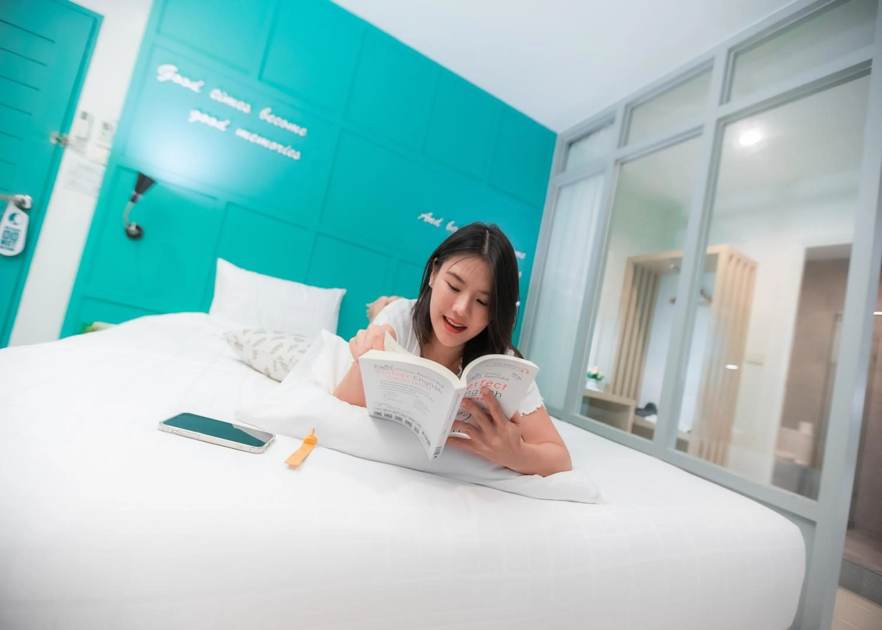 Bed in Tiny Krabi Hotel