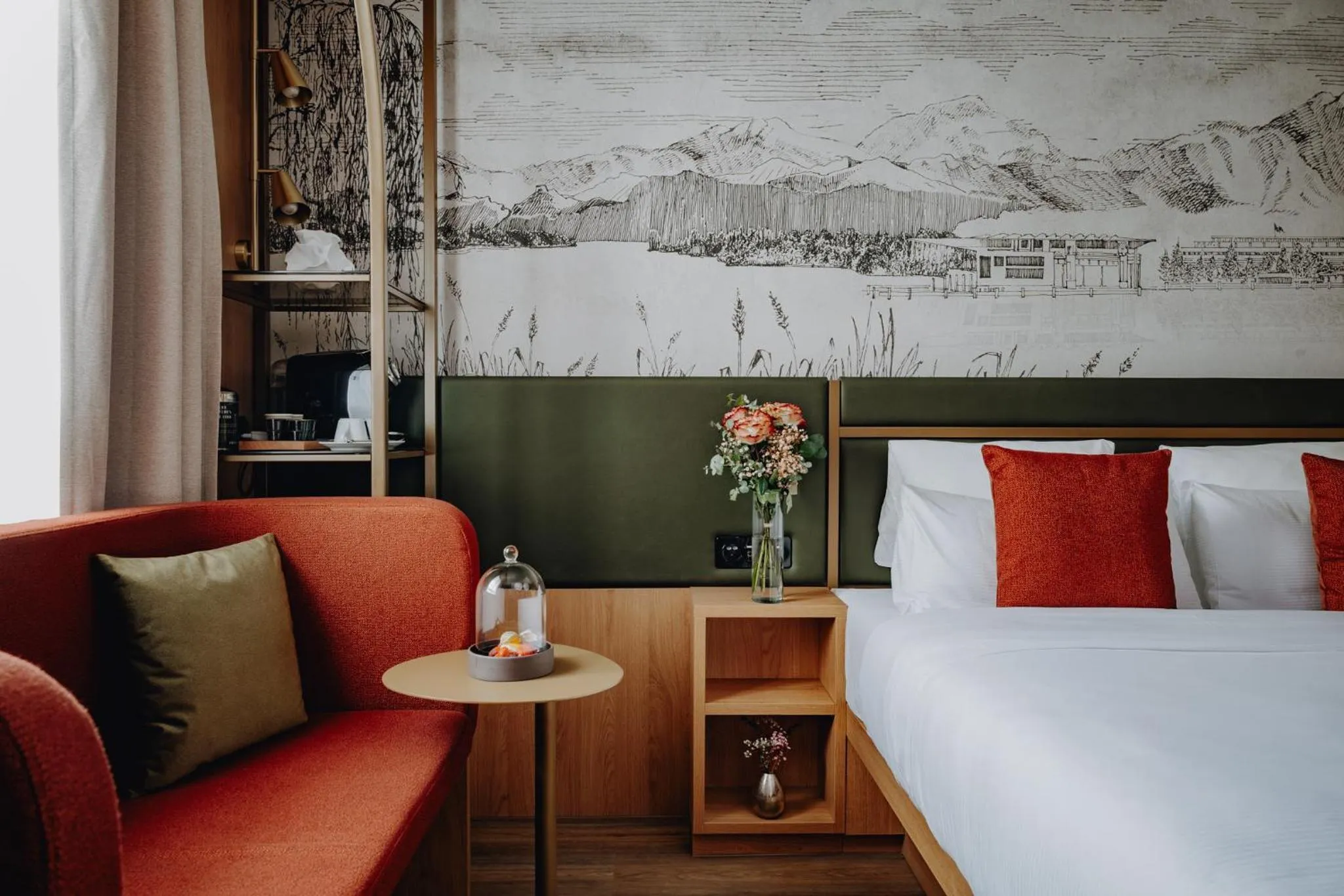 Photo of the whole room, Bed in AMERON Luzern Hotel Flora