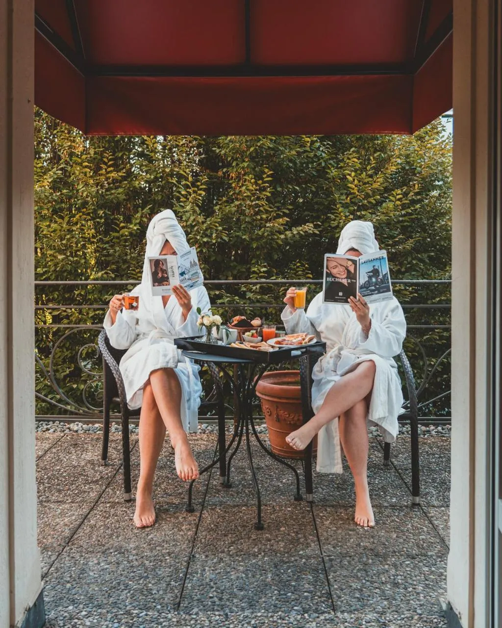 Balcony/Terrace in Carlton Lausanne Boutique Hôtel