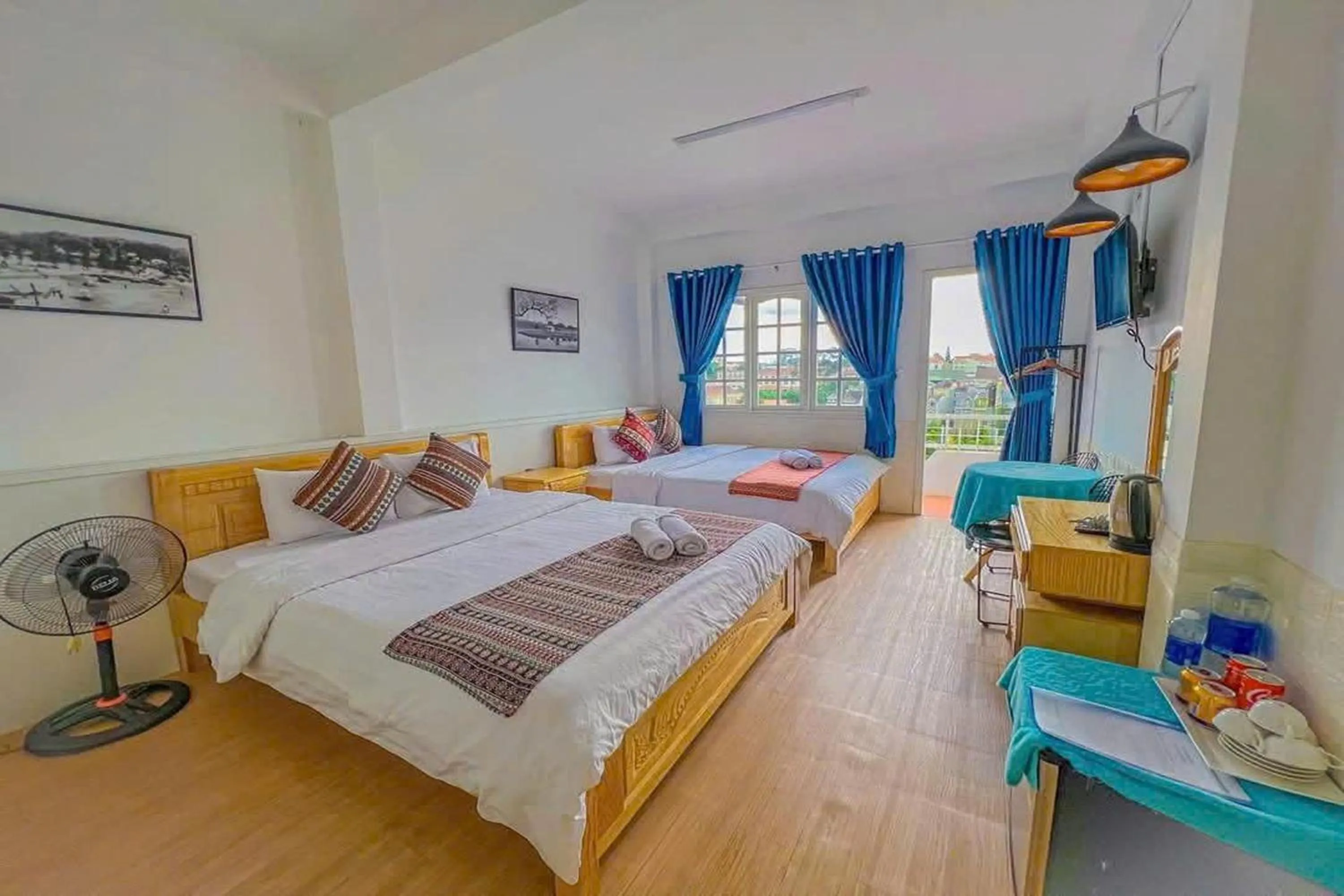 Bed in Chau Giang Hotel