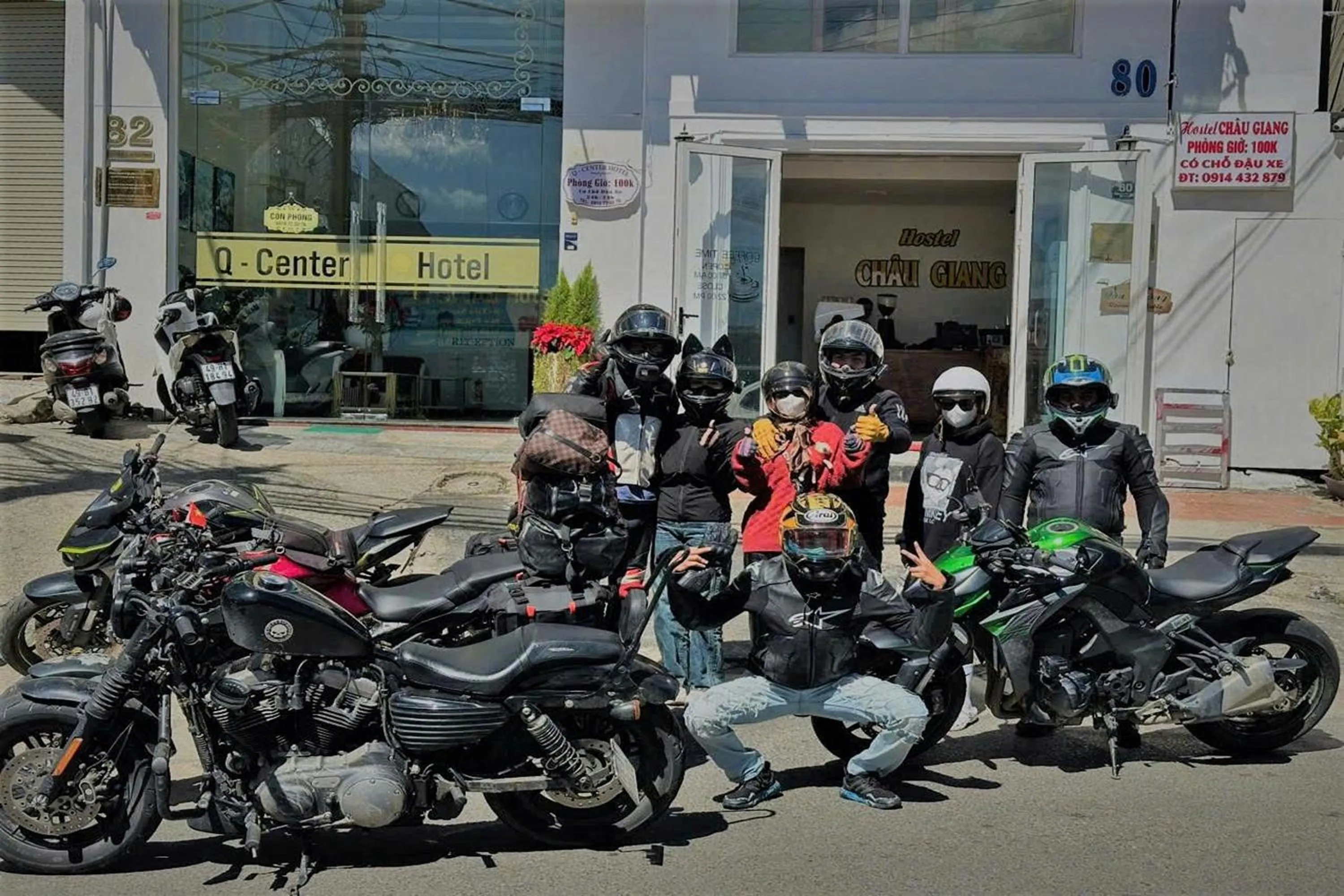 group of guests in Chau Giang Hotel