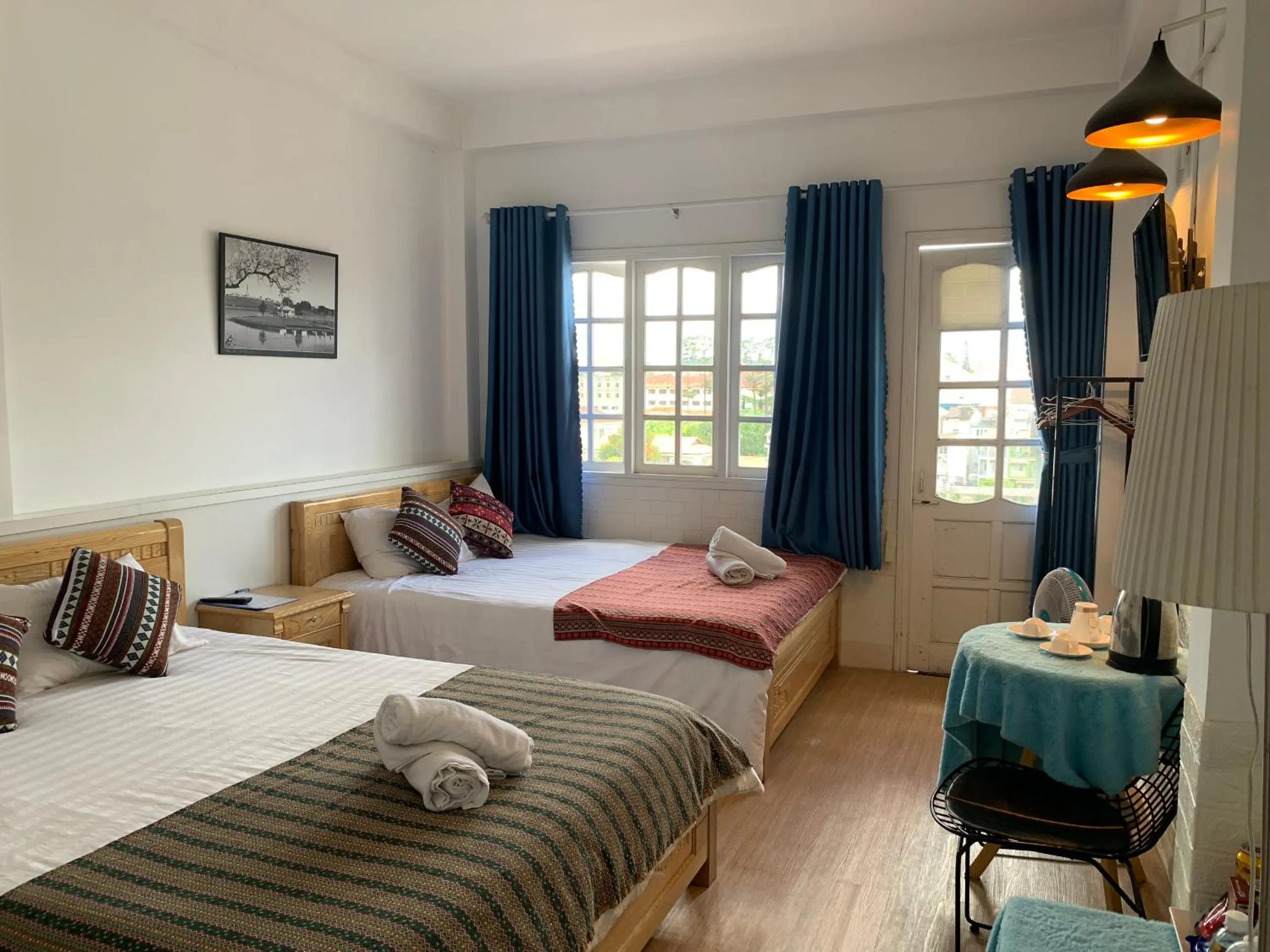 Bed in Chau Giang Hotel