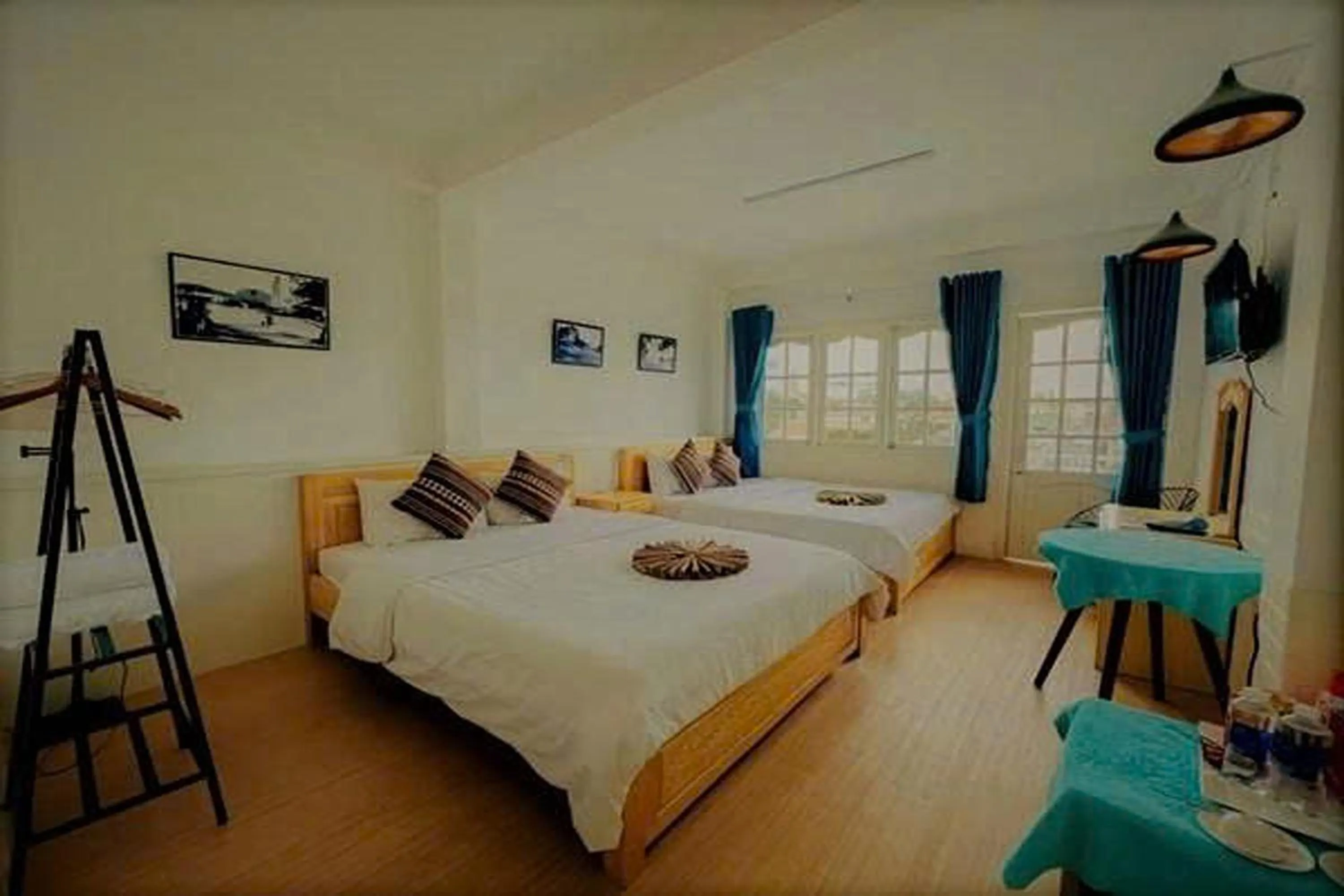 Bed in Chau Giang Hotel