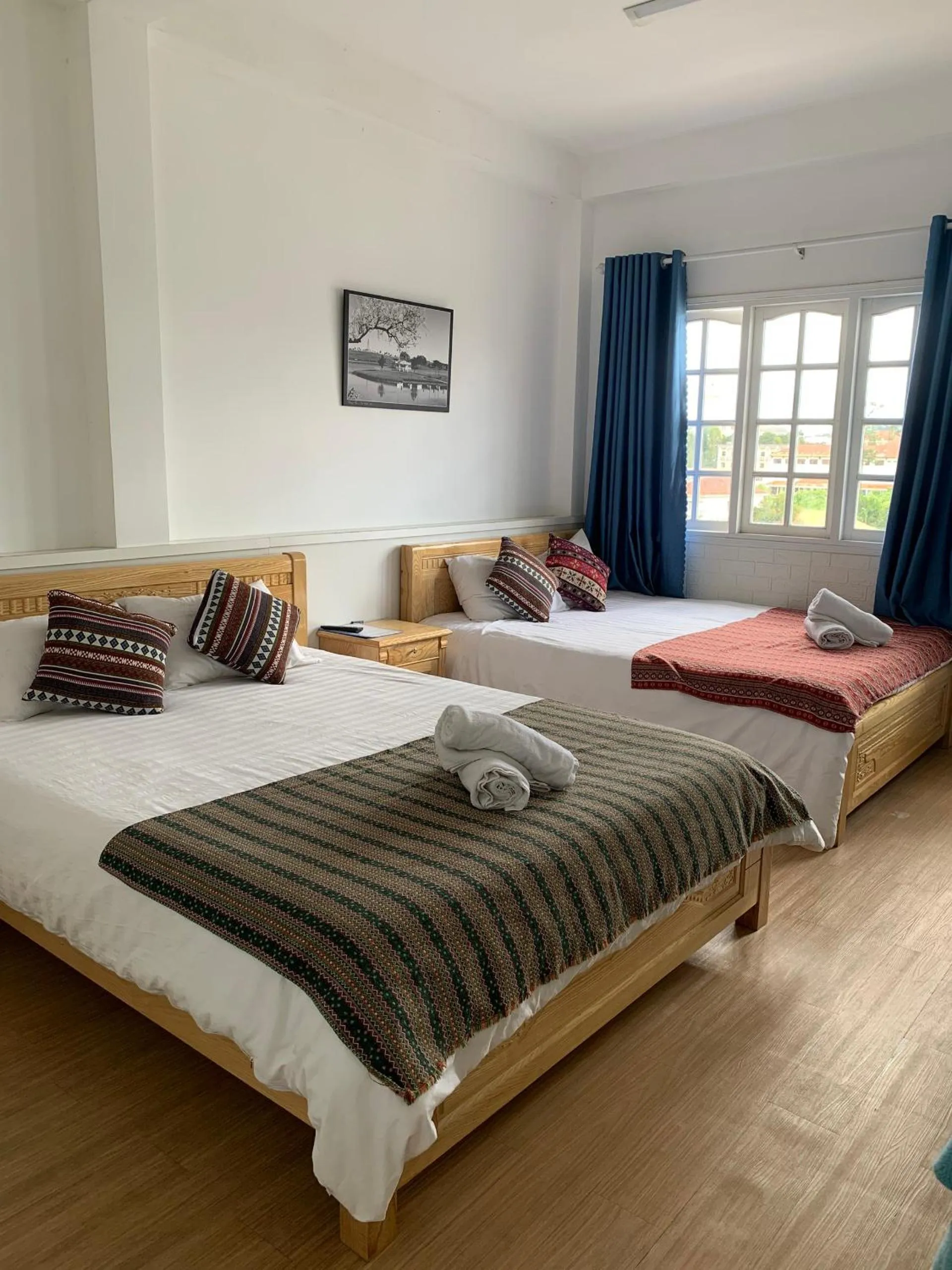 Bed in Chau Giang Hotel