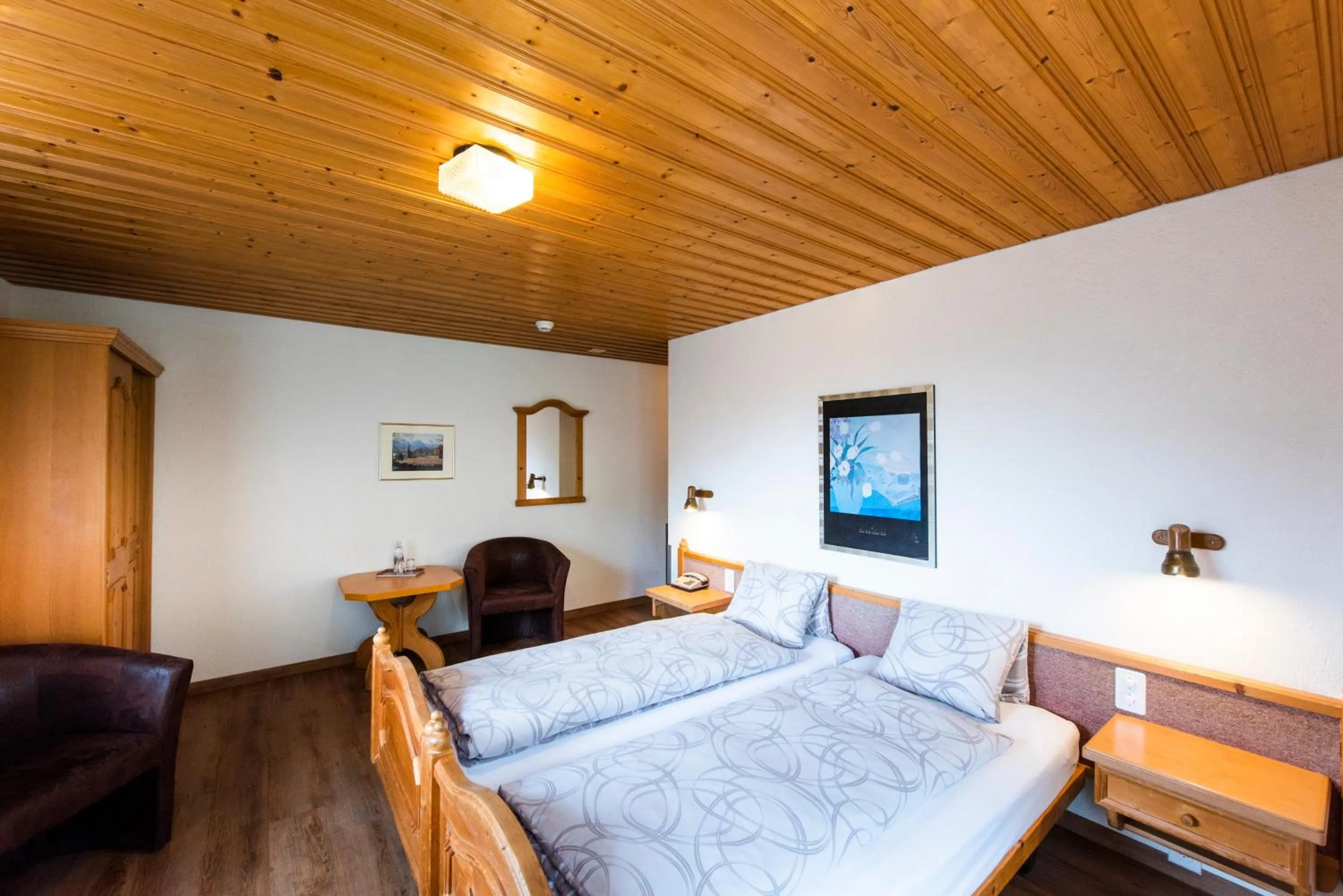 Bed in Hotel Brienzerburli