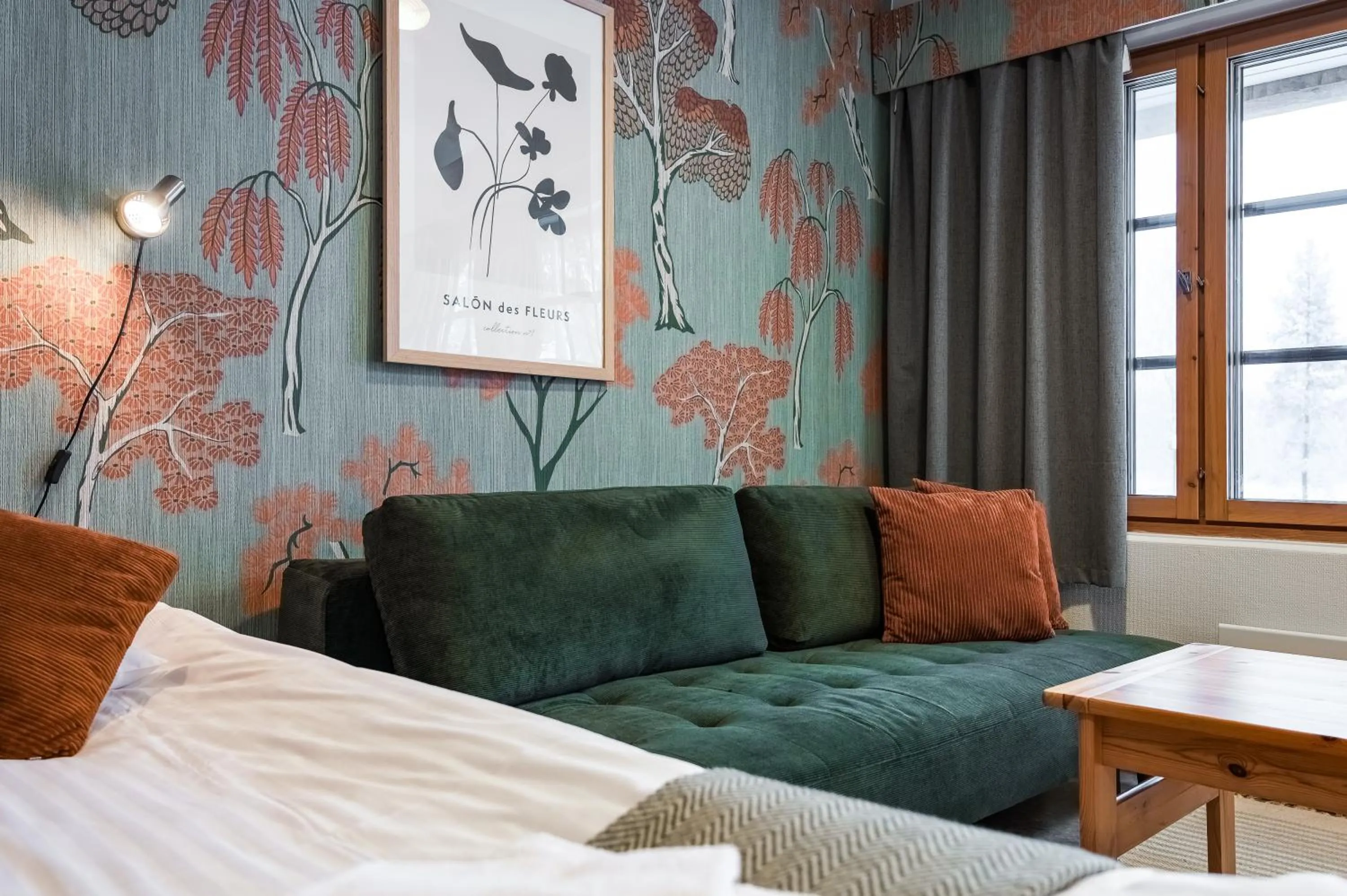 Bed in Hotel Kuusamon Portti