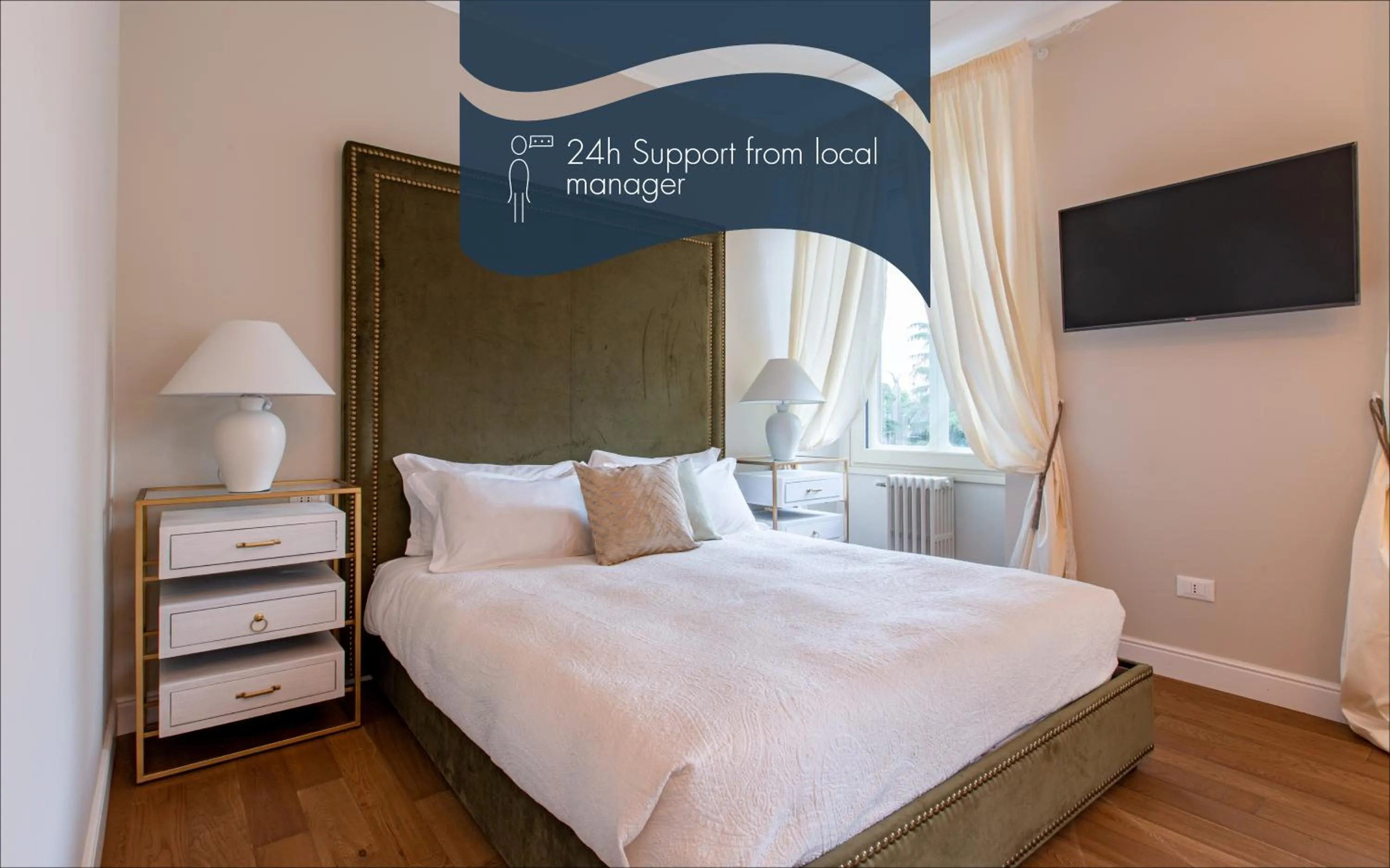 Text overlay, Bed in Daplace - Corso Monforte Suites