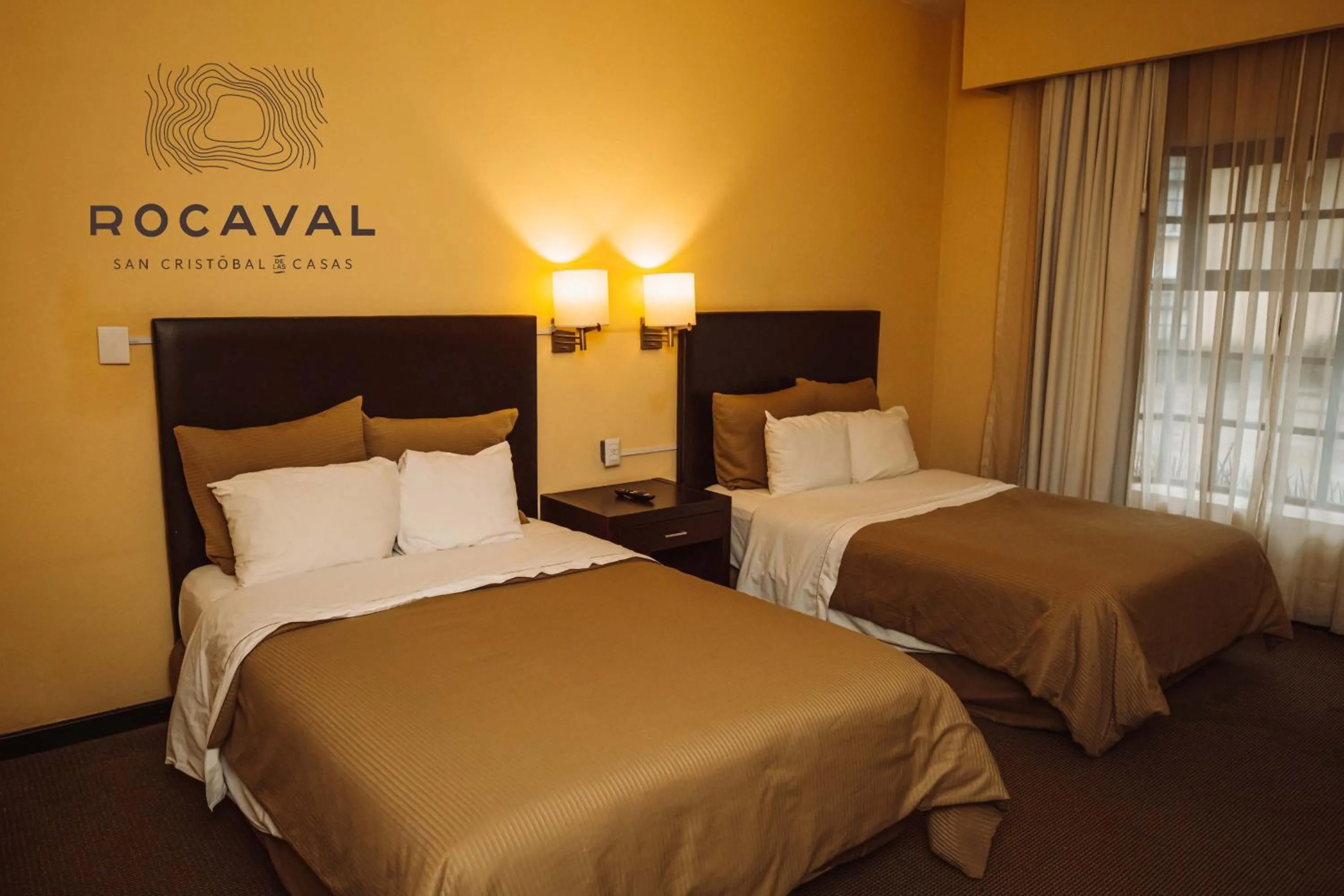 Bed in Hotel Rocaval San Cristóbal de las Casas