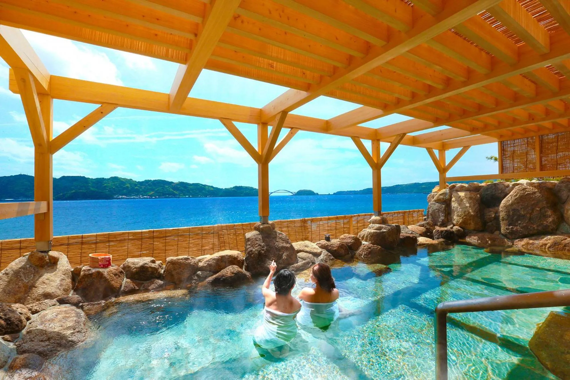 Open Air Bath in Ooedo Onsen Monogatari Nanki Kushimoto