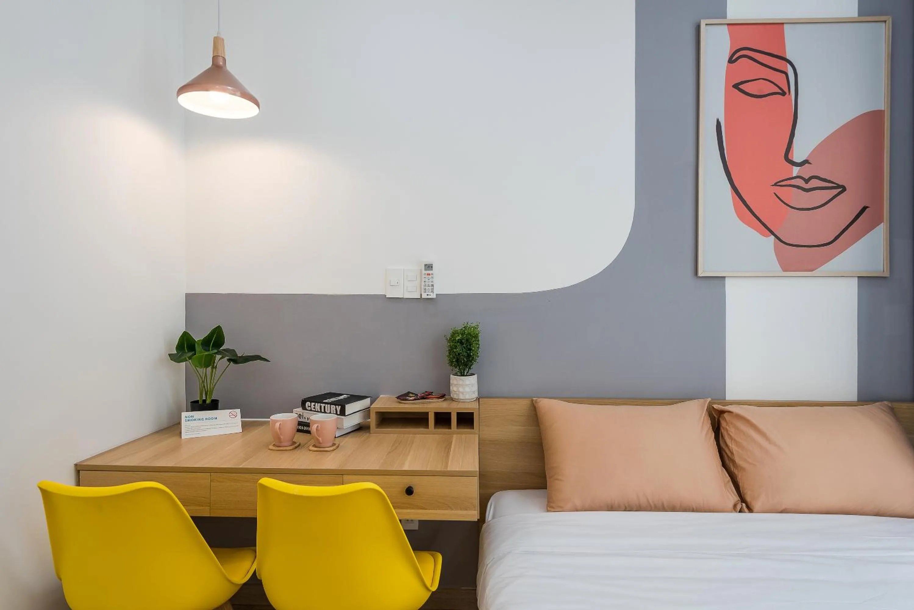 Seating area, Bed in Cozrum Homes Ambera House