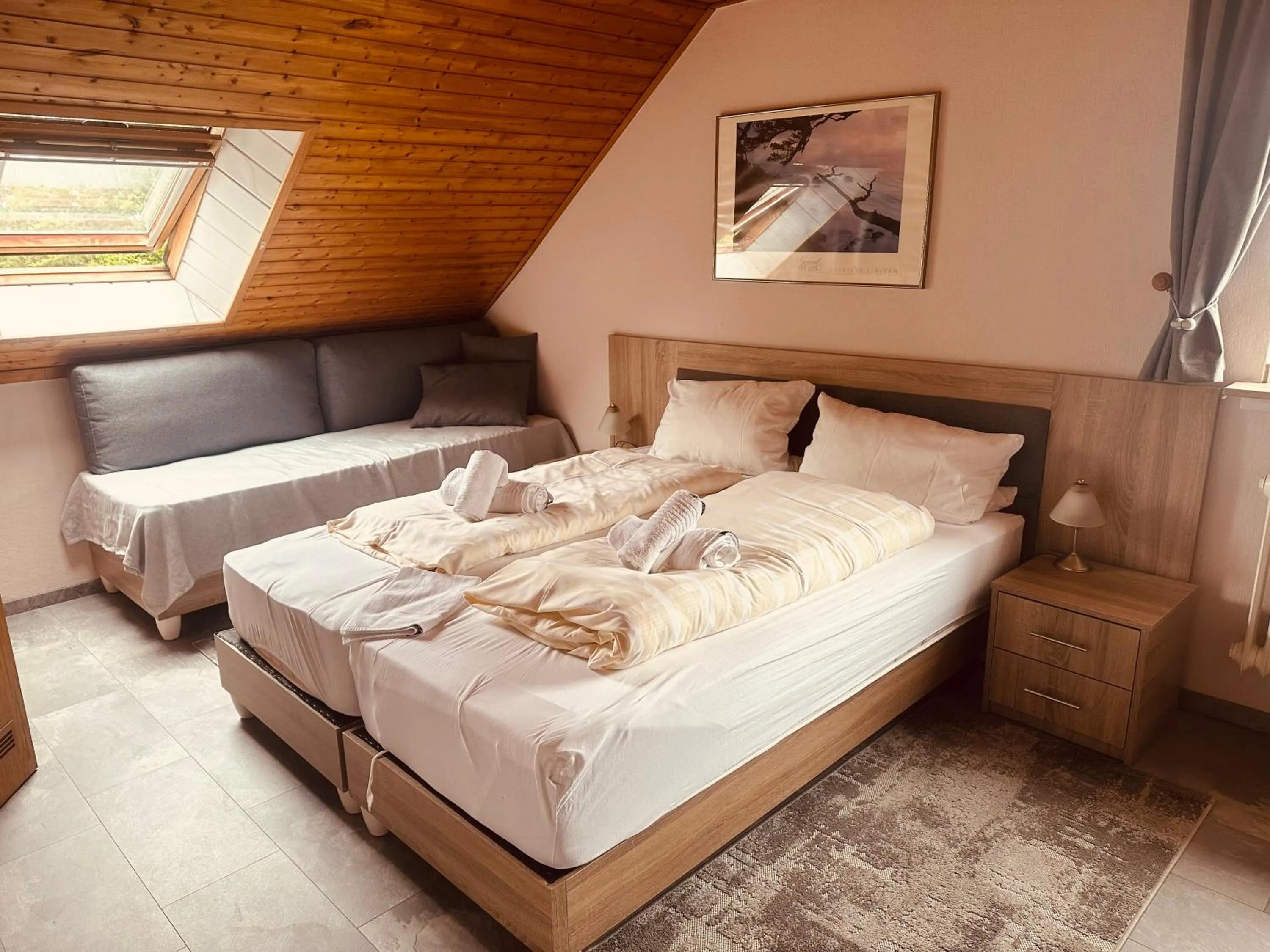 Bed in Hotel-Restaurant Olympia