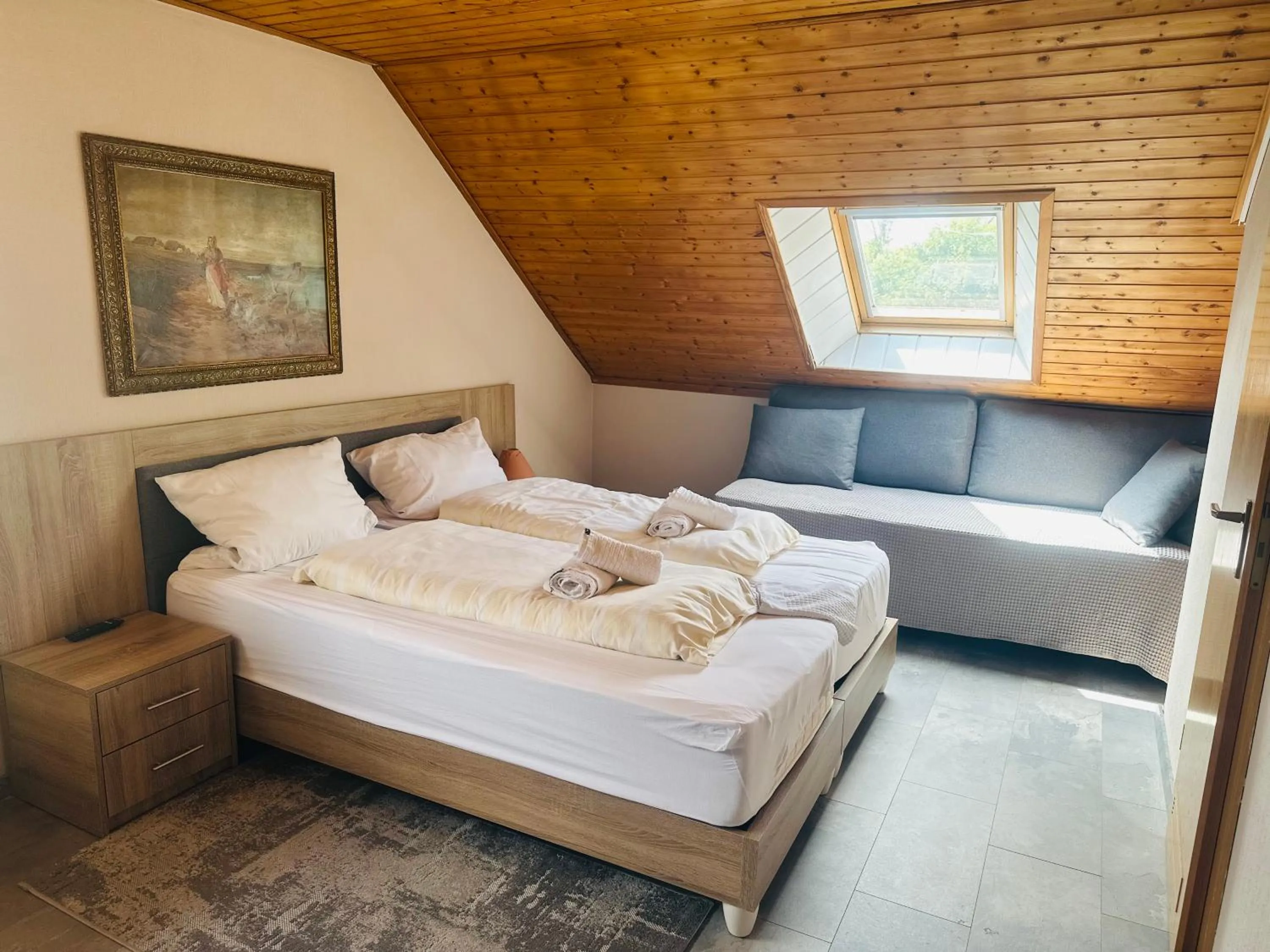 Bed in Hotel-Restaurant Olympia