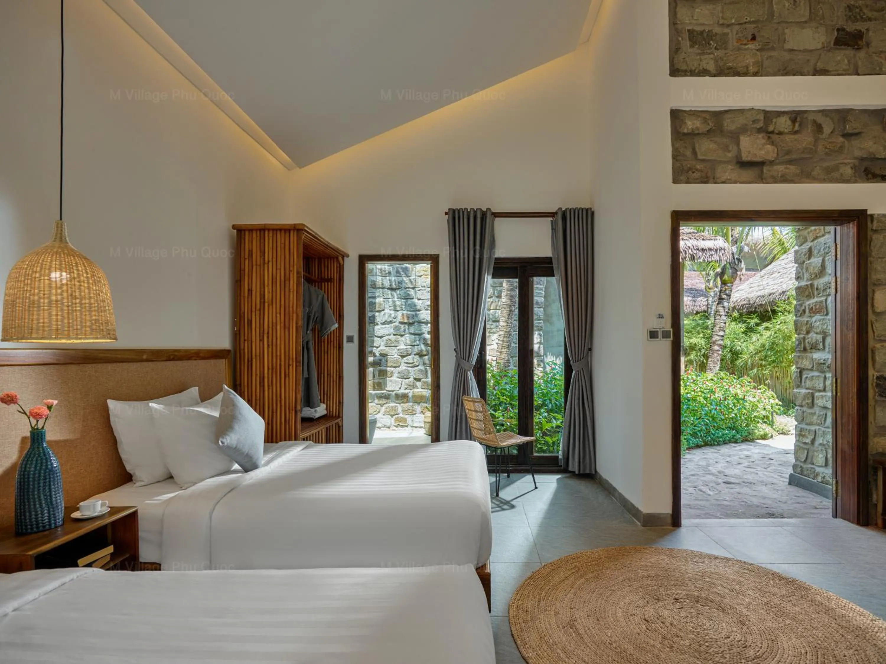 View (from property/room), Bed in M Village Phu Quoc