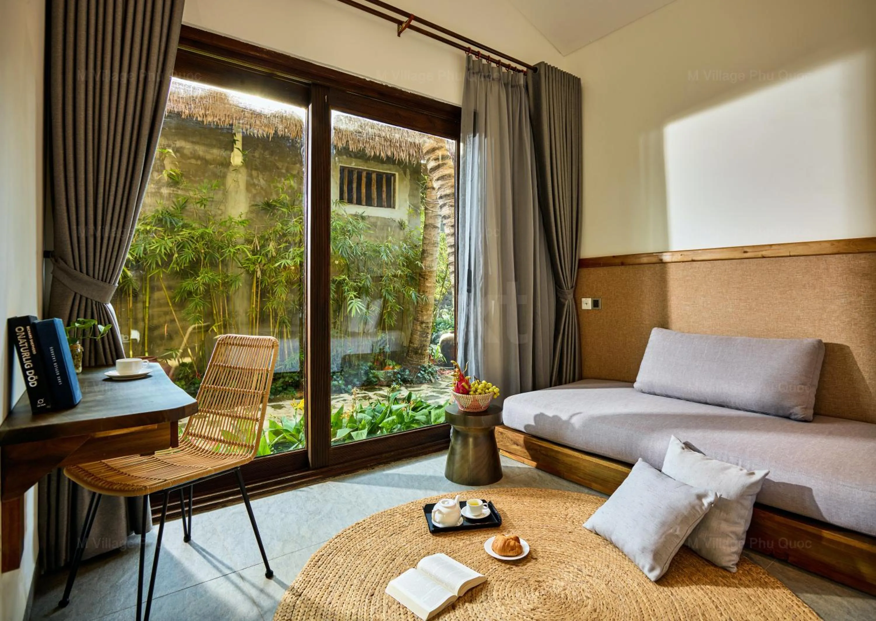 Seating area in M Village Phu Quoc