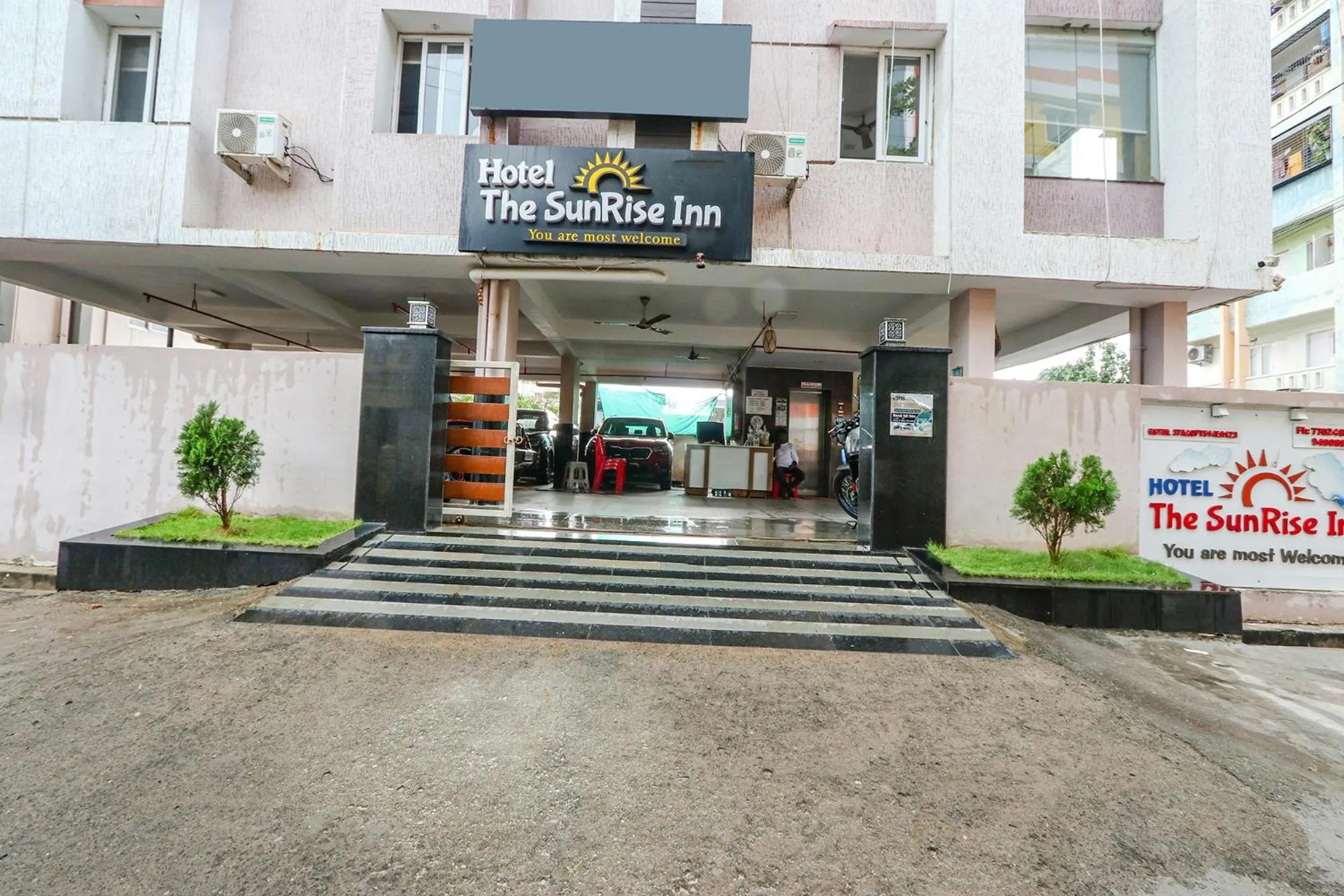 Facade/entrance in Via The Sunrise Inn - Nr Gayatri Vidya Parishad College of Engineering