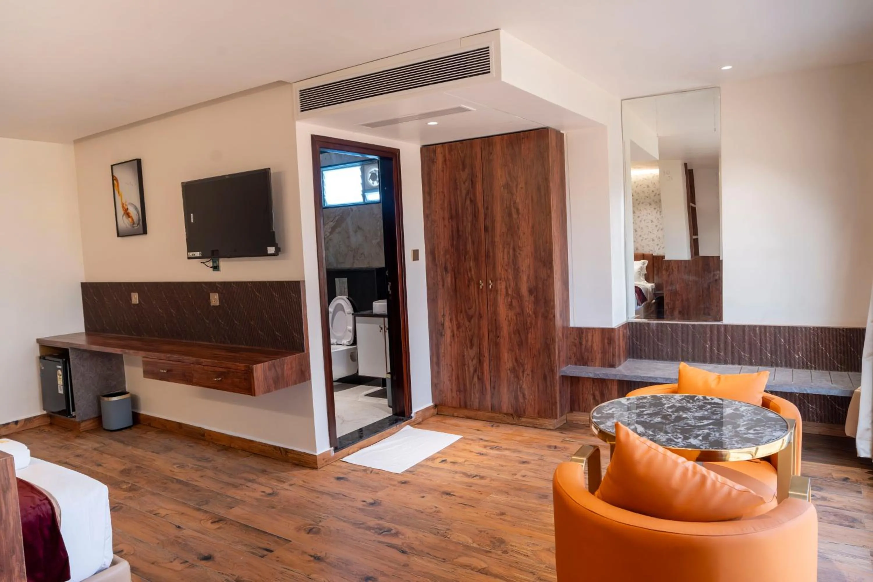 TV and multimedia, Bed in Hotel Golden Amulya Rest Wings