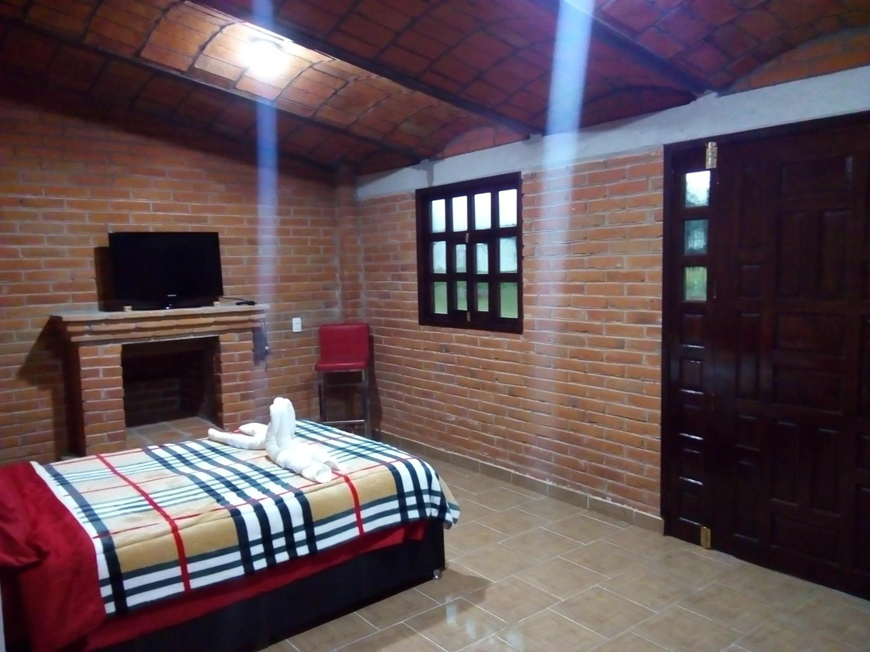 Bed in CABAÑAS TLAXCO LA LOMA