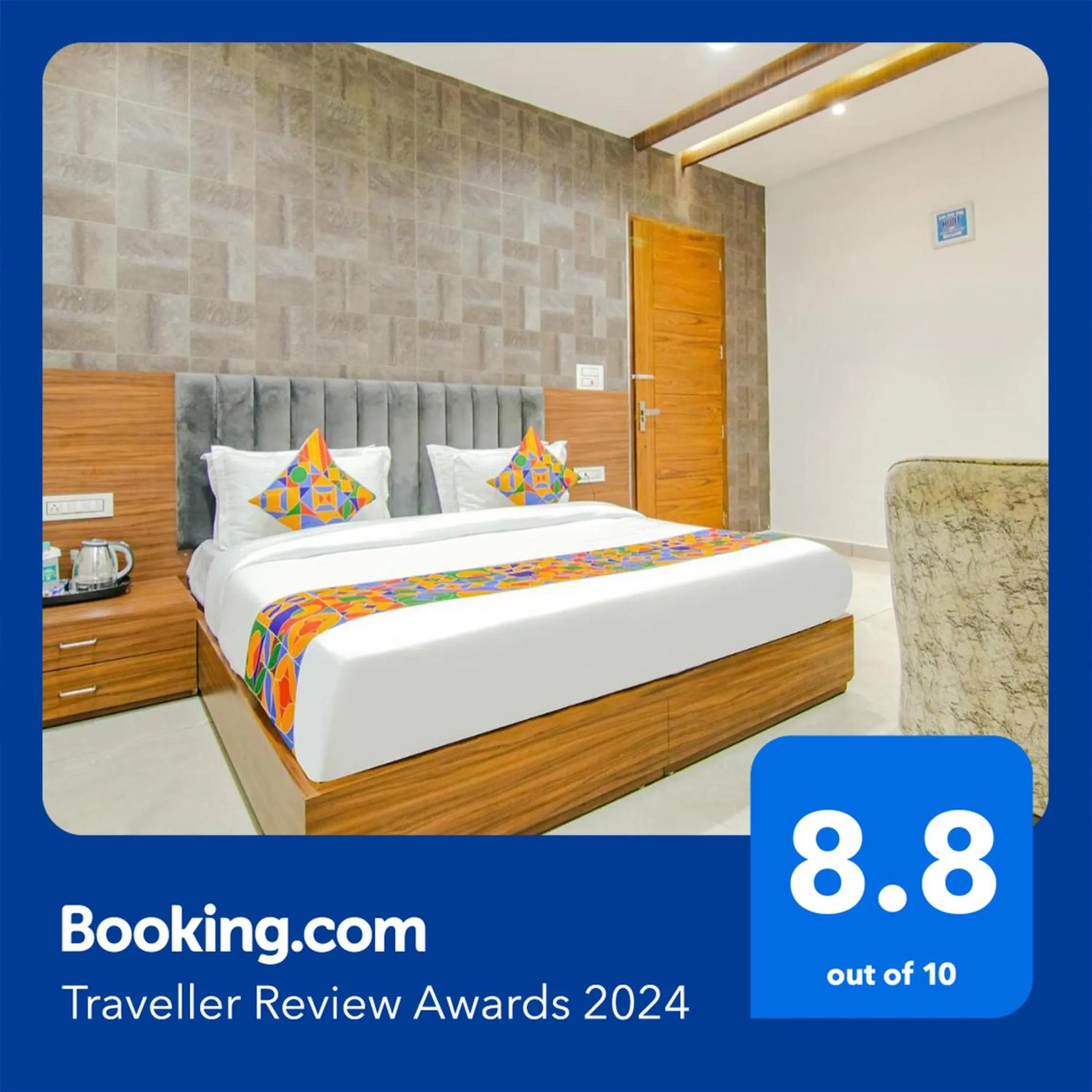 Bed in FabHotel Prime Royal Maple